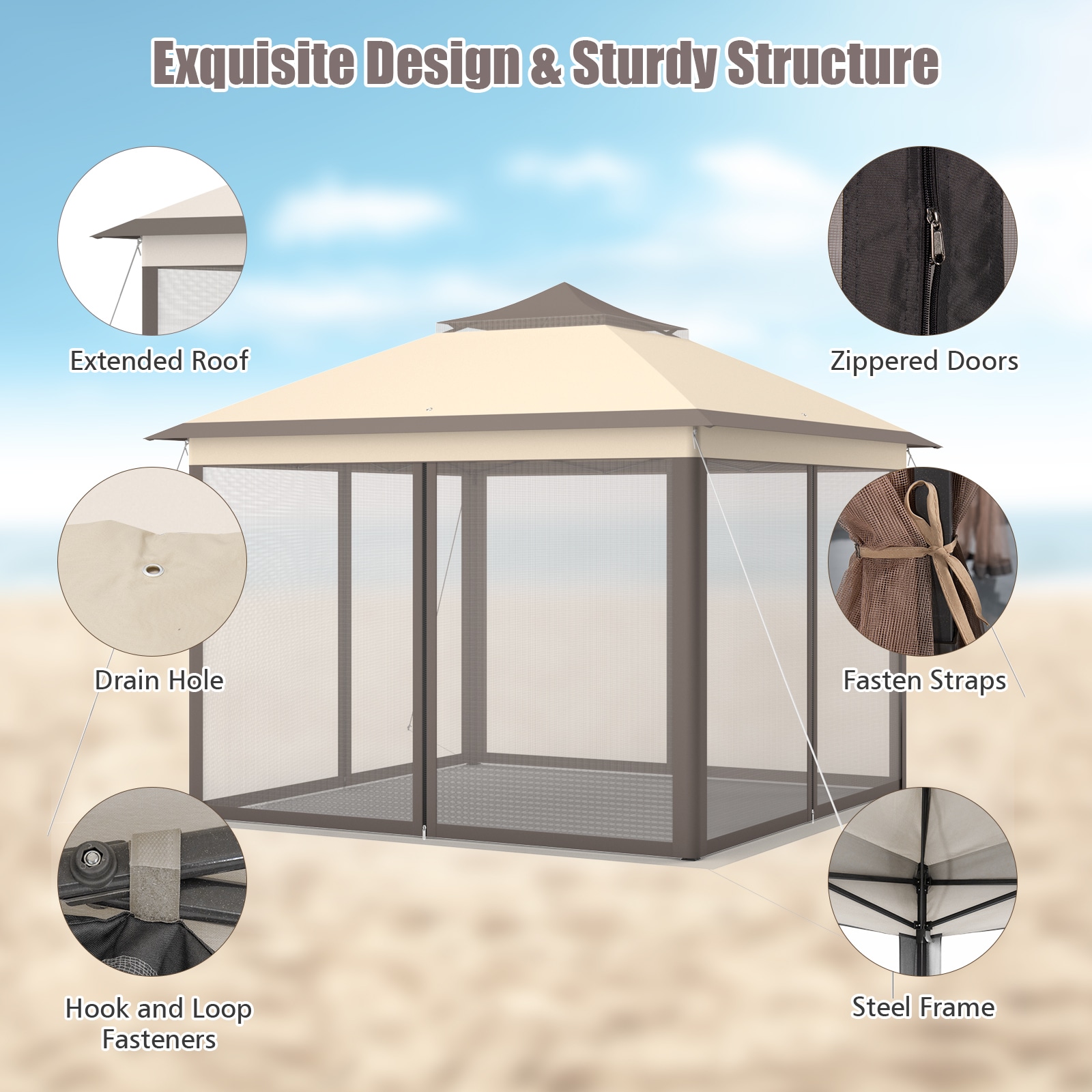 Forclover HBV-470CF Wood-Resin-Gazebos - View #3