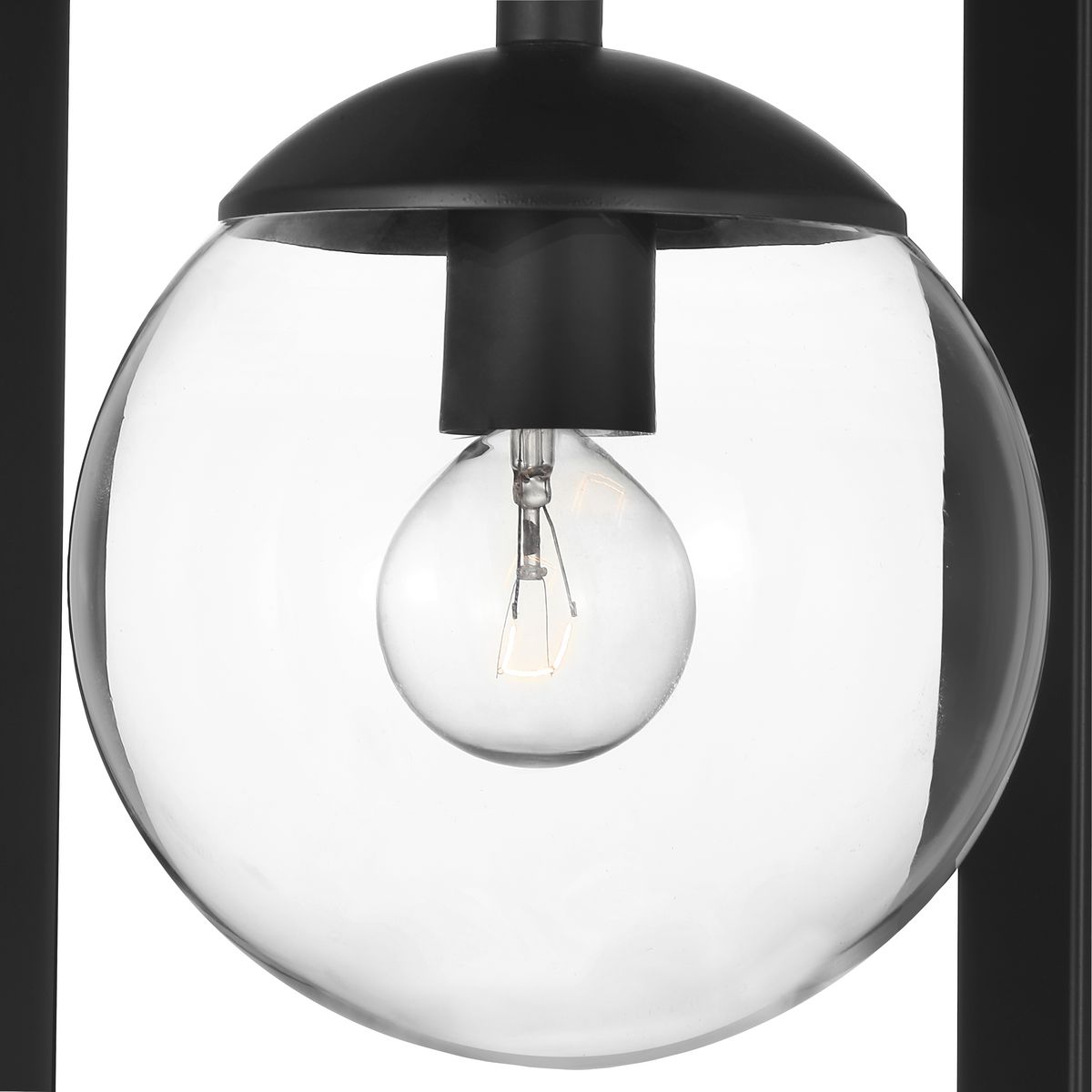 Progress Lighting Atwell 2-Light Matte Black Modern/Contemporary Clear ...