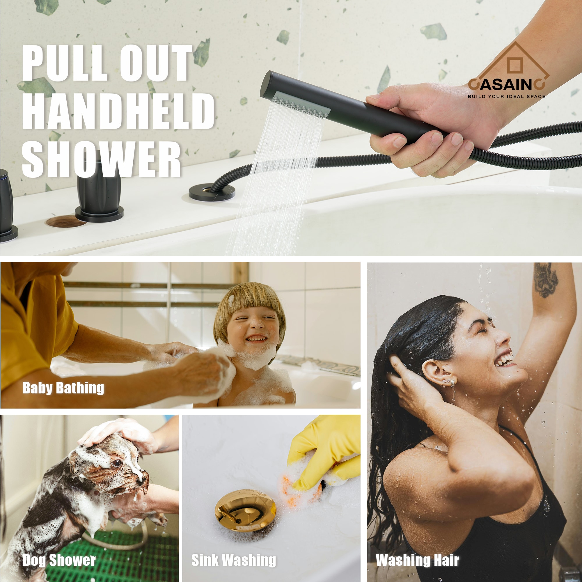 CASAINC KCLT0056-BN Roman-Tub-Faucets - View #10