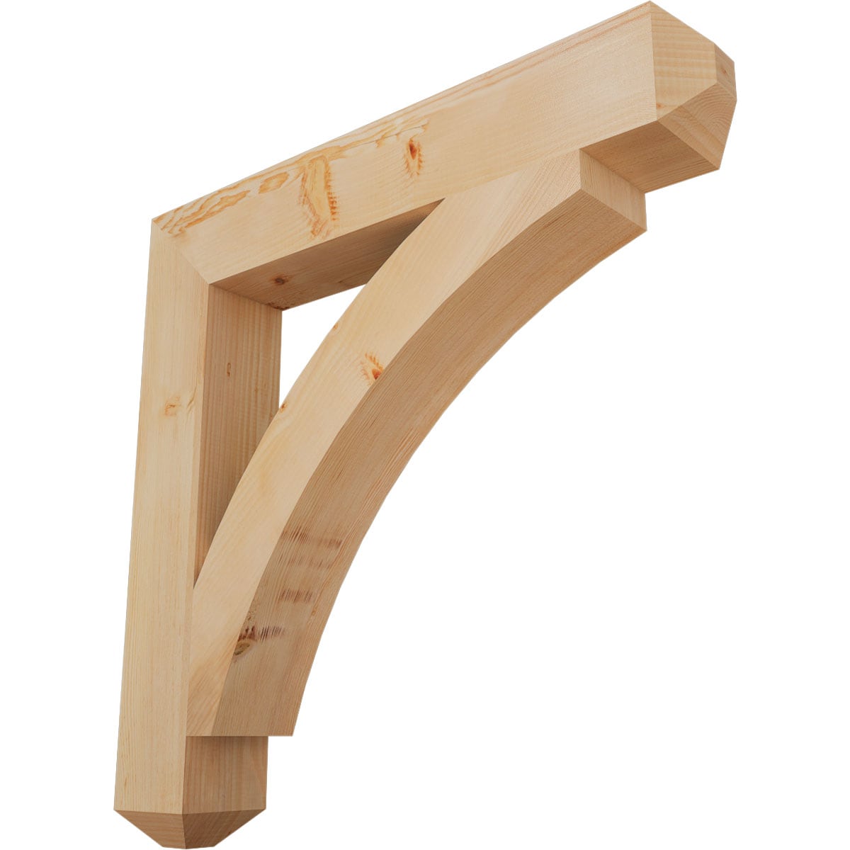Ekena Millwork BKT06X38X38THR04SDF Thorton craftsman smooth 5-1/2-in x 38-in x 38-in Douglas fir Brown Wood Standard bracket
