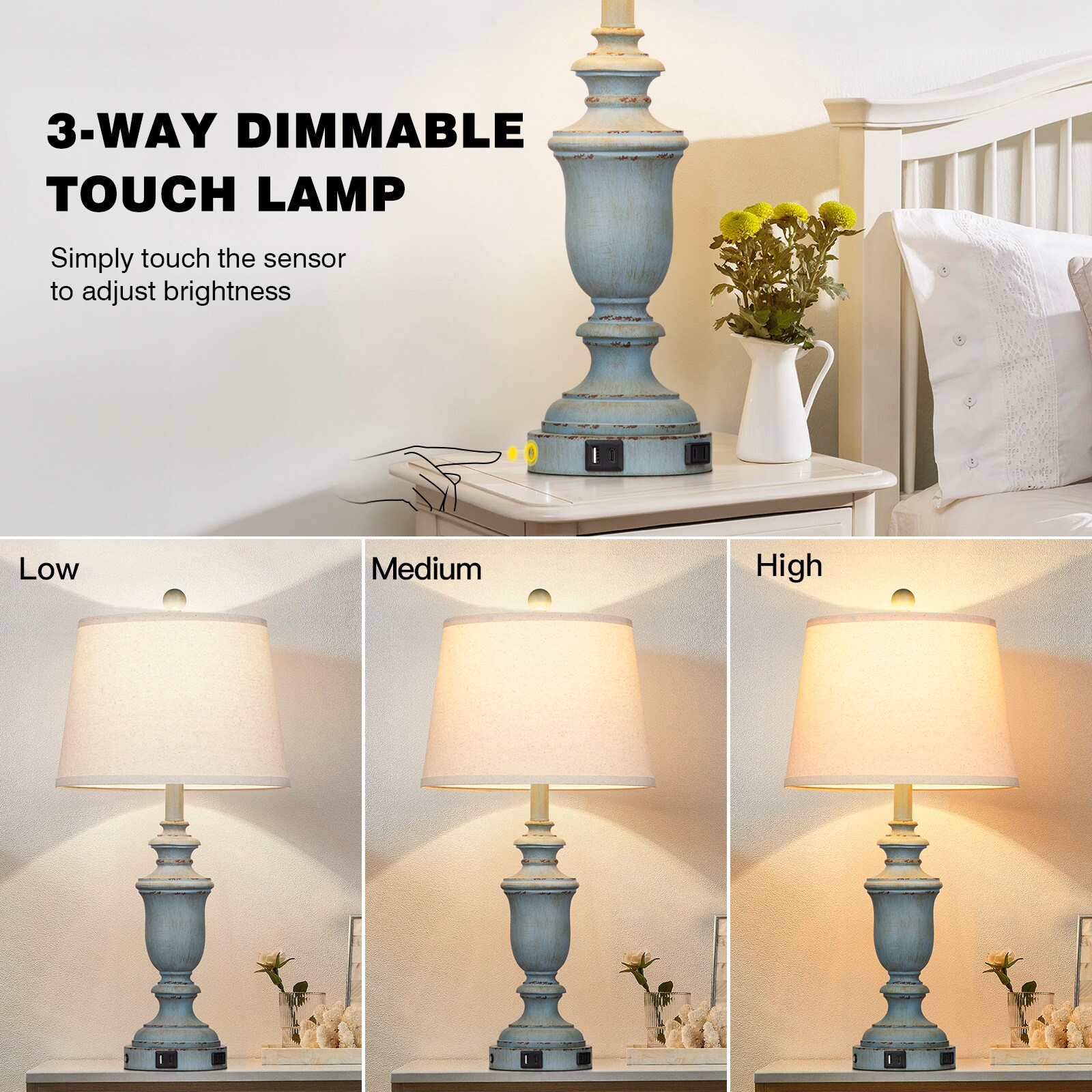 UrFurnishings TD-276 Table-Lamps - View #4