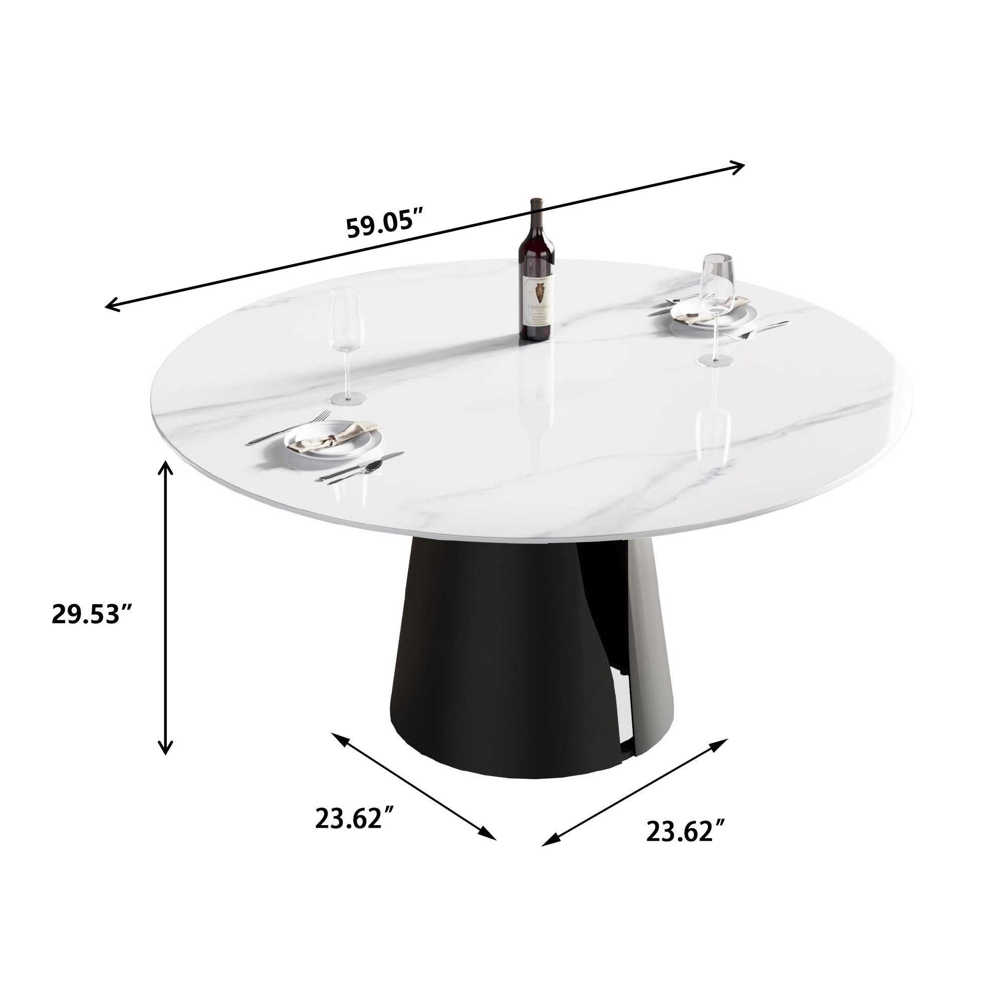 BuotiqHom DH-AT-150W-3B Dining-Tables - View #3