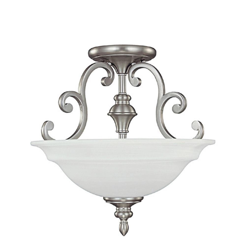  LWZT24ZO37485 Century 3-Light Matte Nickel Semi-Flush mount light