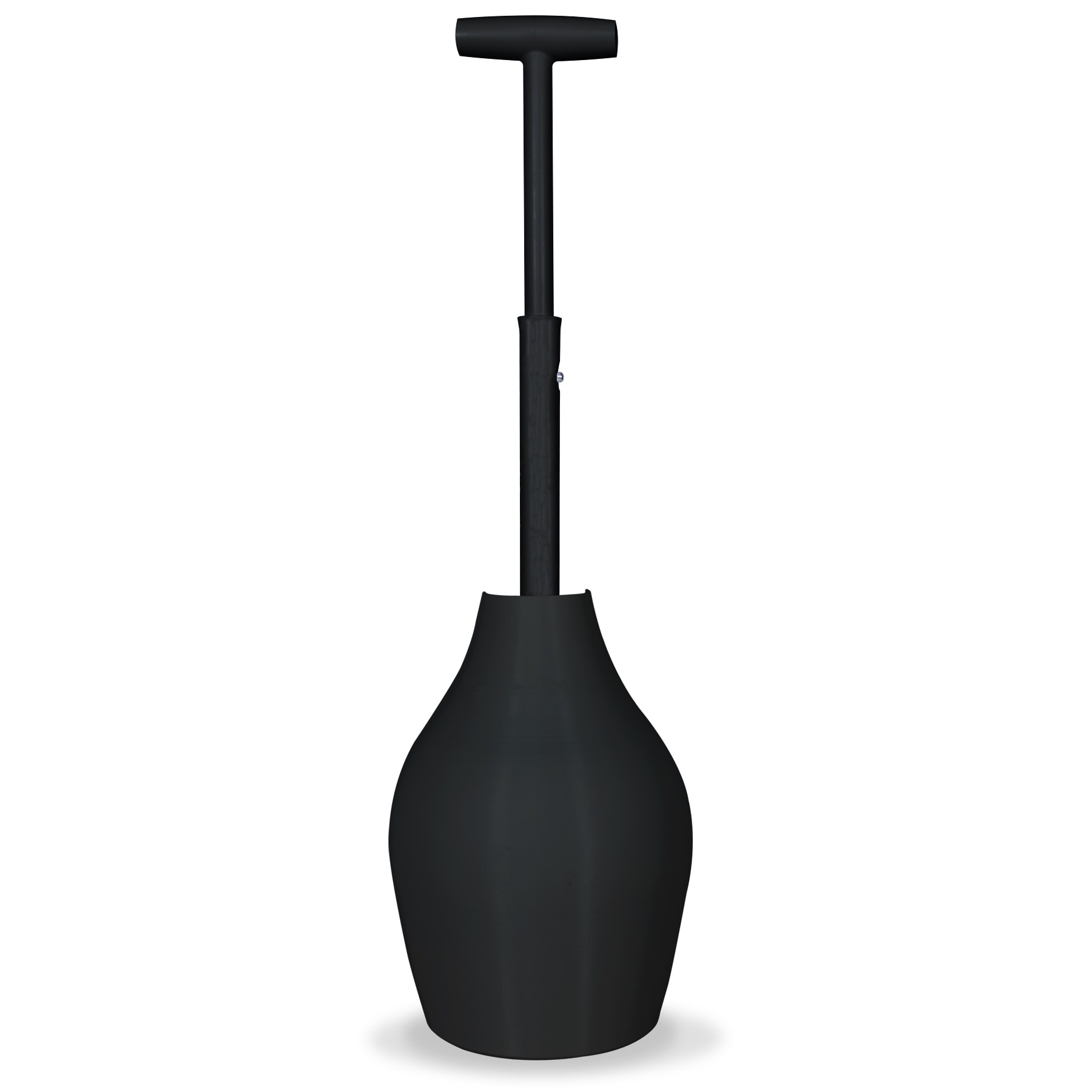 Korky 97-27B 6-in Black Rubber Plunger with Storage Caddy Included 14-in Handle