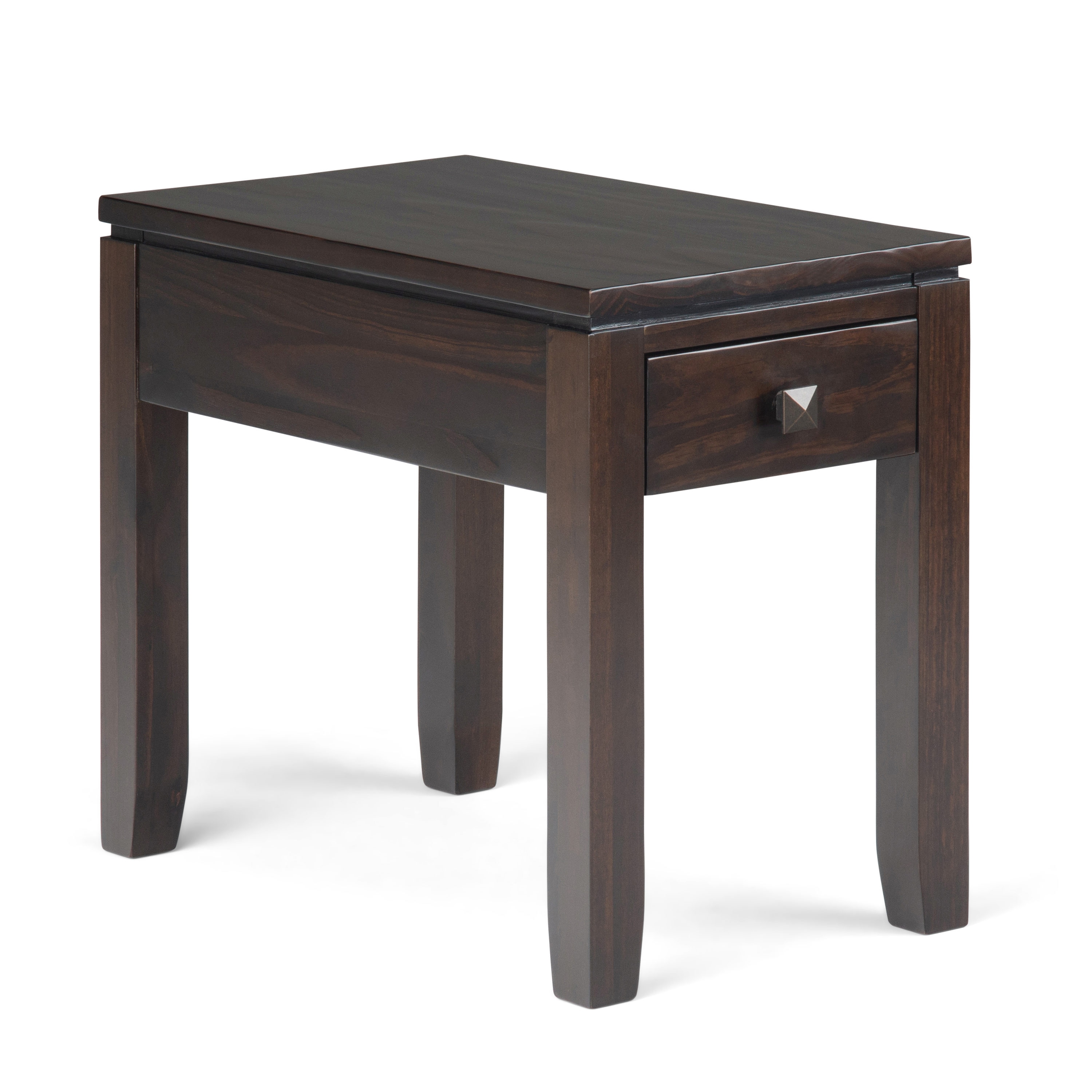 Simpli Home AXCRCOS05-MAH Cosmopolitan 14-in W x 20-in H Mahogany Brown Wood Modern End Table with Storage Assembly Required