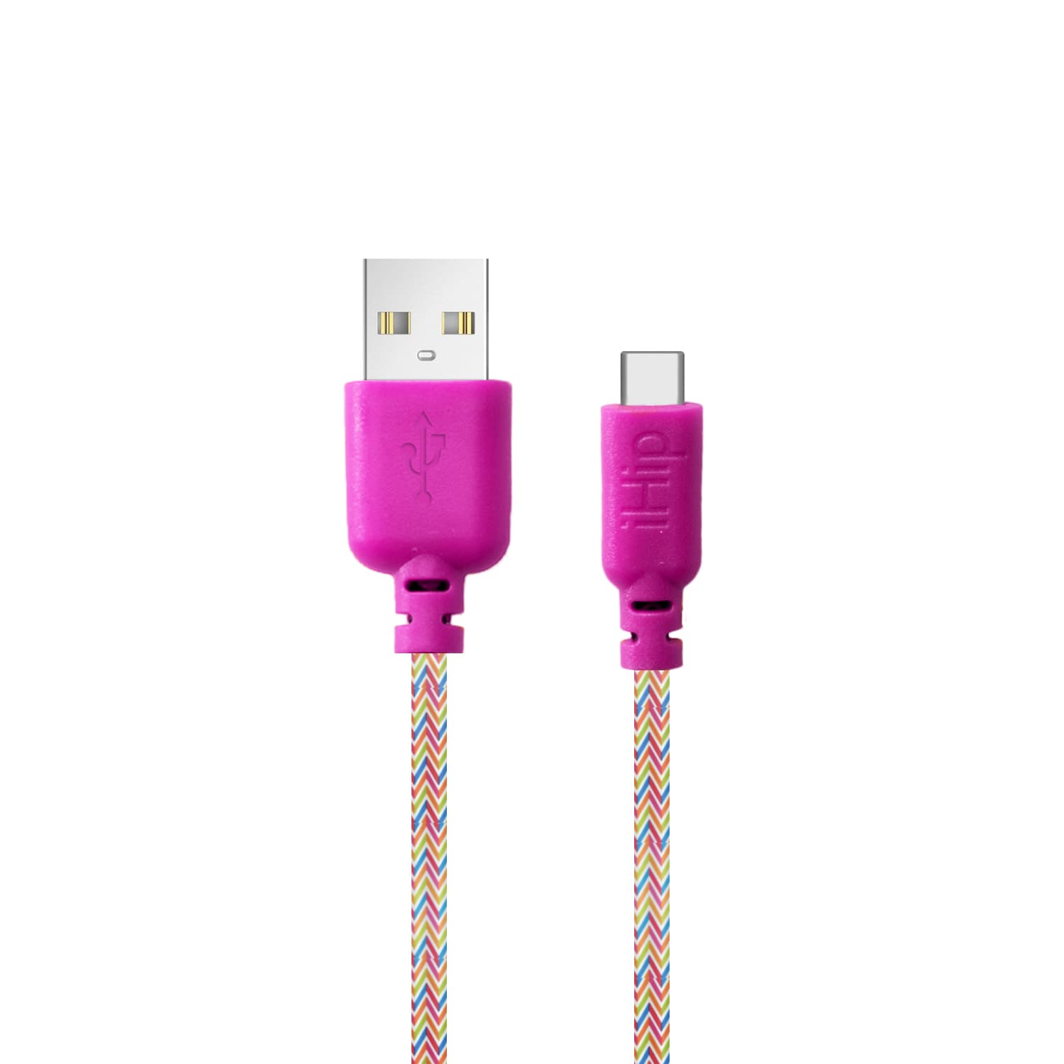 Zeikos iHip Cute Cords Rainbow Braided Type-C USB Sync Fiber Bend Test Certified -Android Charger Cable for Android Samsung Galaxy S9 S10 S8 Plus Note10 9 8, Moto Z,