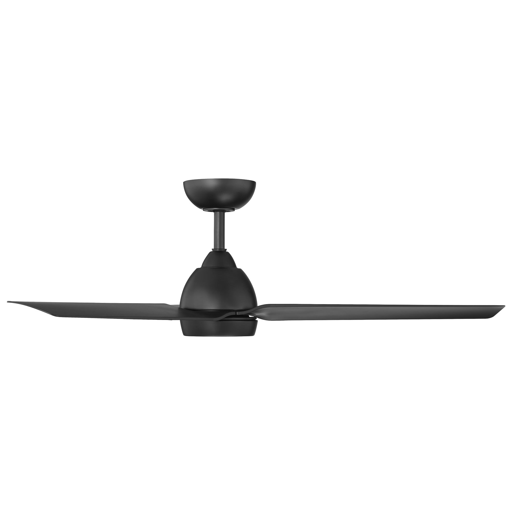 WAC Lighting Mocha 54-in Matte Black LED Indoor/Outdoor Smart Ceiling Fan  with Light Remote (3-Blade) in the Ceiling Fans department at