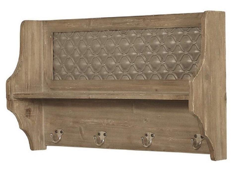  4287 26-Inches L x 6-Inches D x 14.5-Inches H Natural Wood MDF Rectangular Tiered shelf