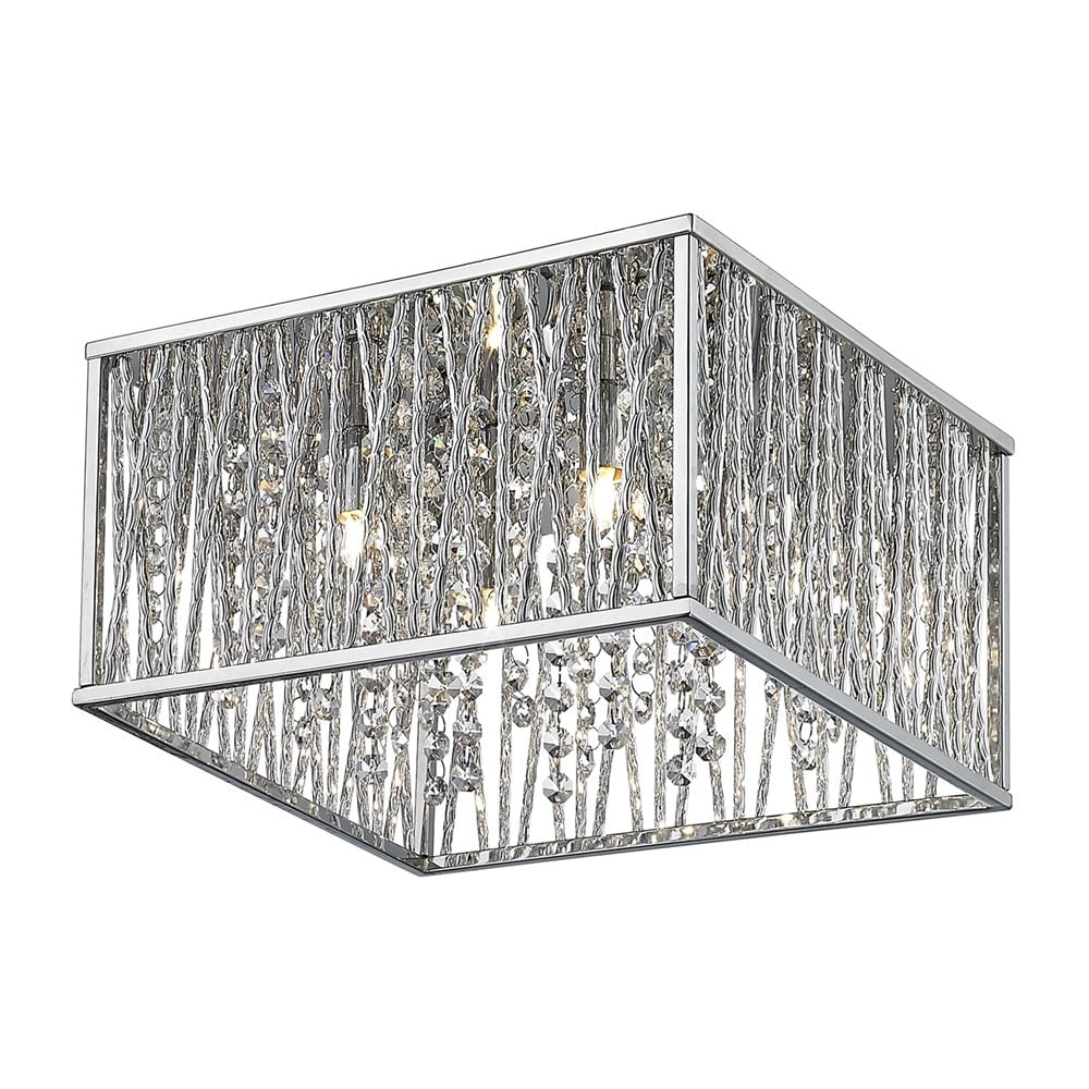 Z-Lite 872CH-F12 Terra 4 -Light 11.81-in Chrome Flush Mount Light