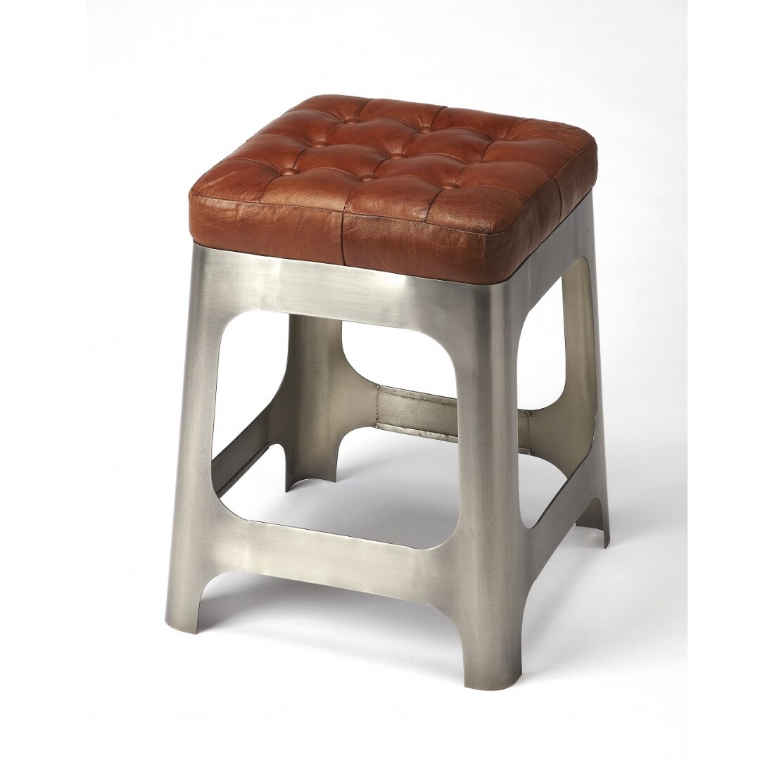 HomeRoots 4000389143 Multi Small Upholstered Metal Backless Bar Stool
