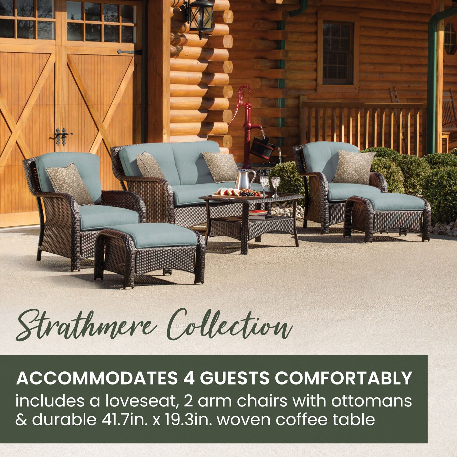 Hanover STRATHMERE6PCBLU Patio-Conversation-Sets - View #3