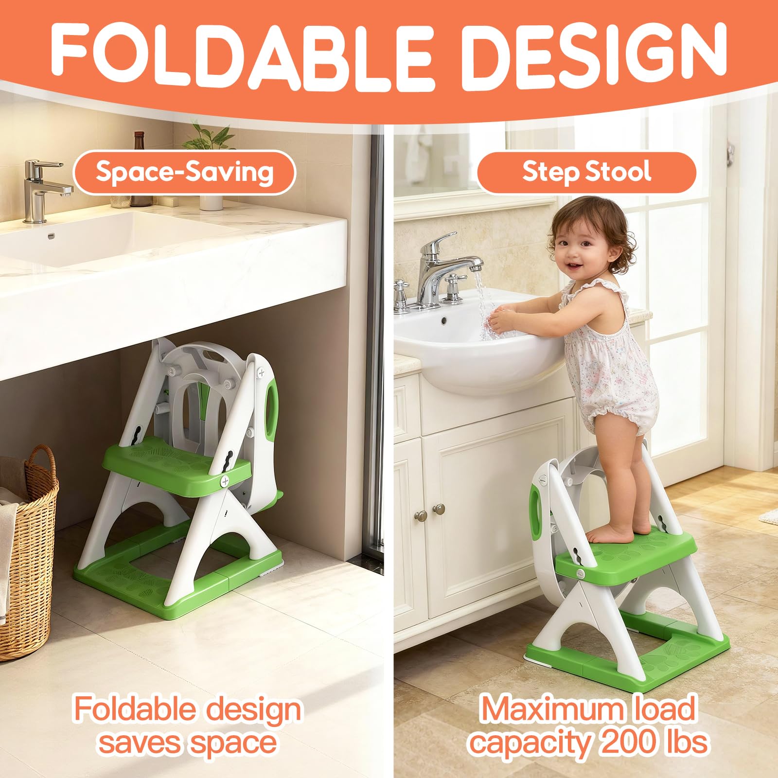 AOIZGMY Potty Training Toilet 2-in-1 Anti-Slip Seat with Step Stool ...