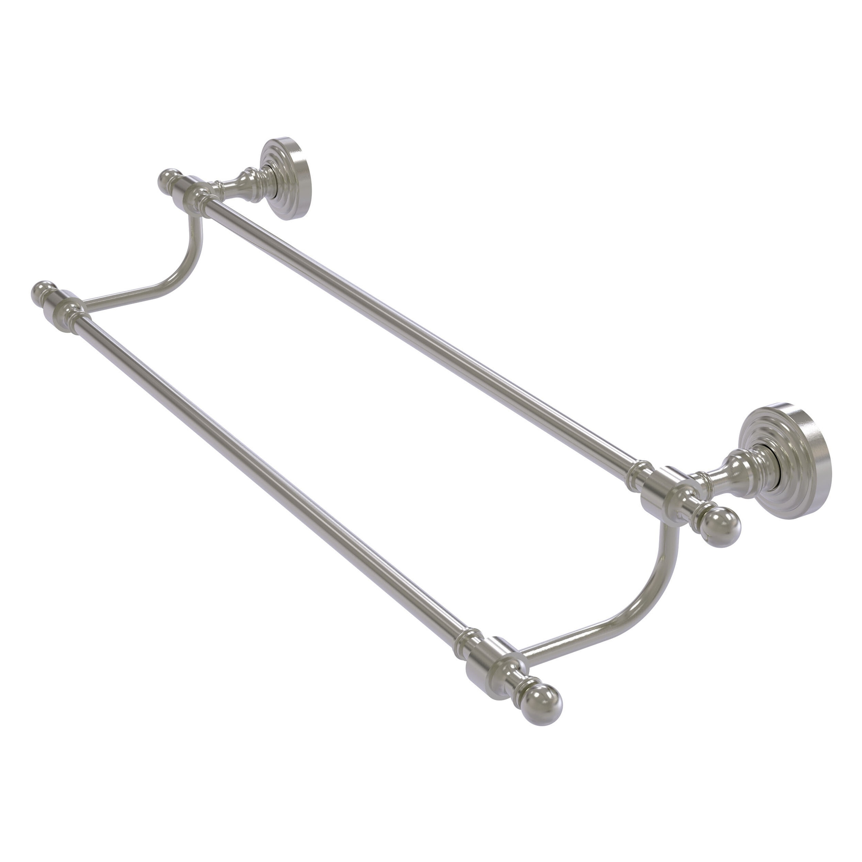 Allied Brass RW-72/24-SN Retro Wave 24-in double Satin Nickel Wall mount Double Towel Bar