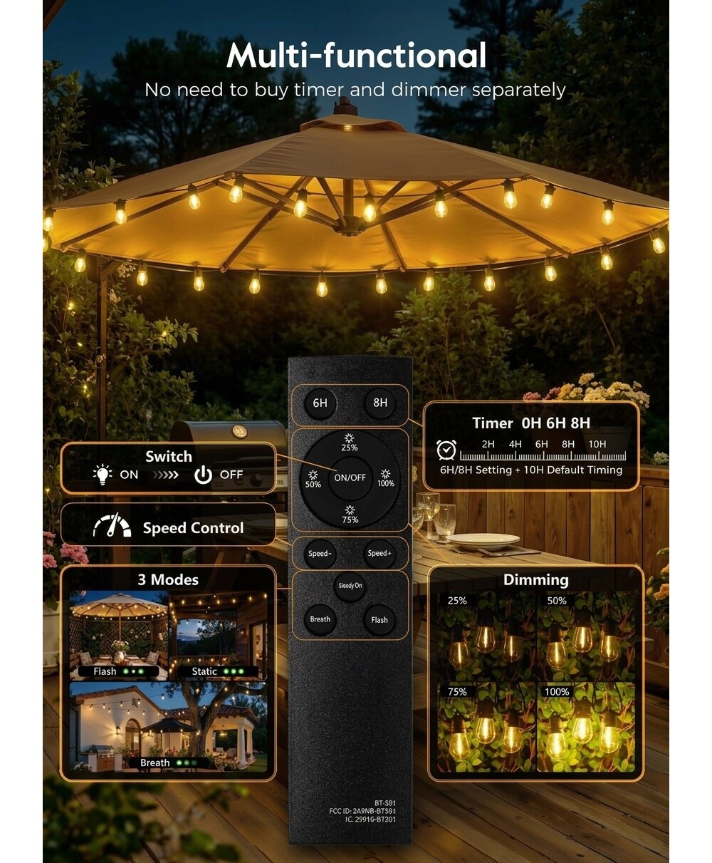 Afoxsos LAF0420S27 Patio-String-Lights - View #4