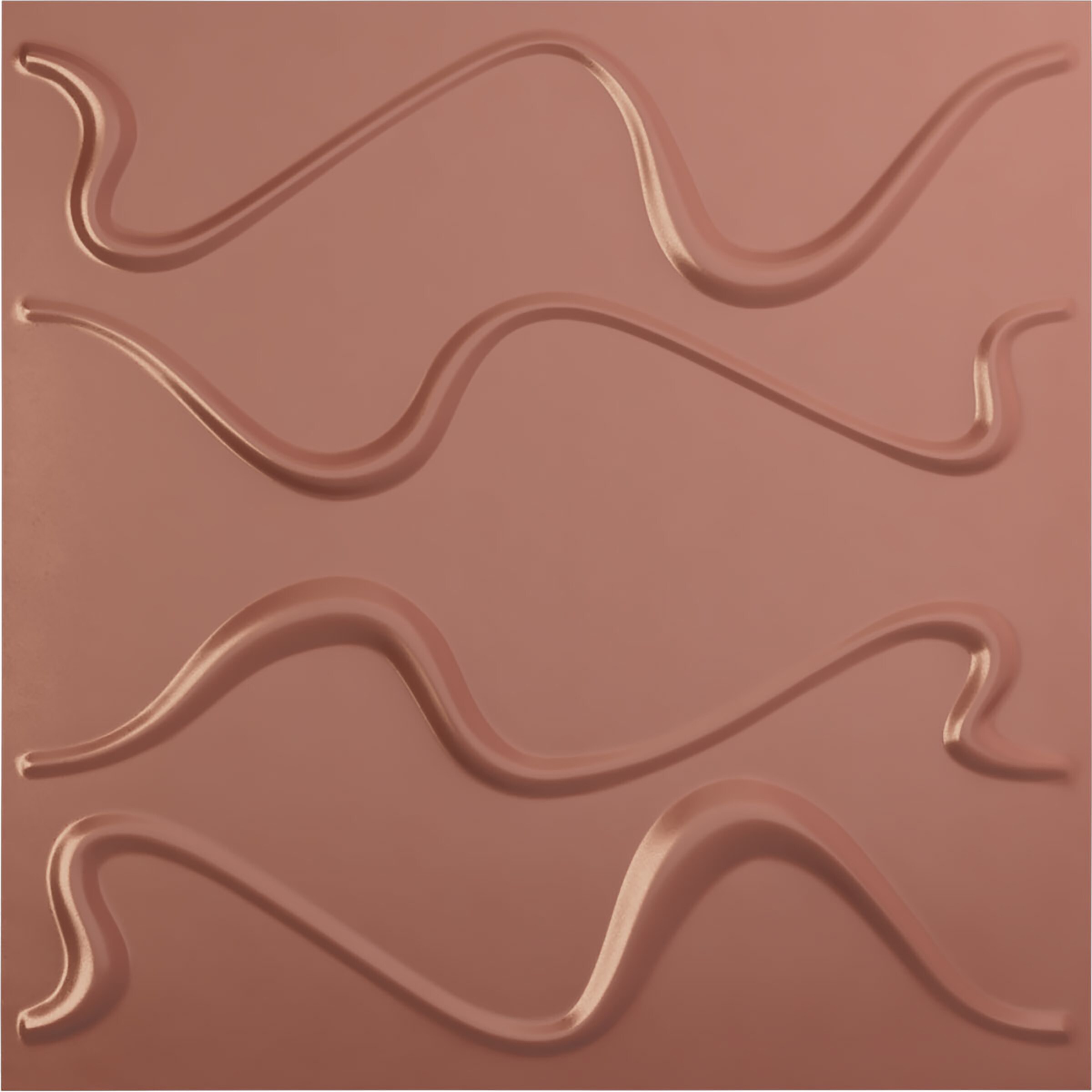 Ekena Millwork WP20X20VEFCP-CASE-12 19-5/8-in x 19-5/8-in Embossed Universal Pearl Metallic Champagne Pink PVC Wall Panel 12 -Pack