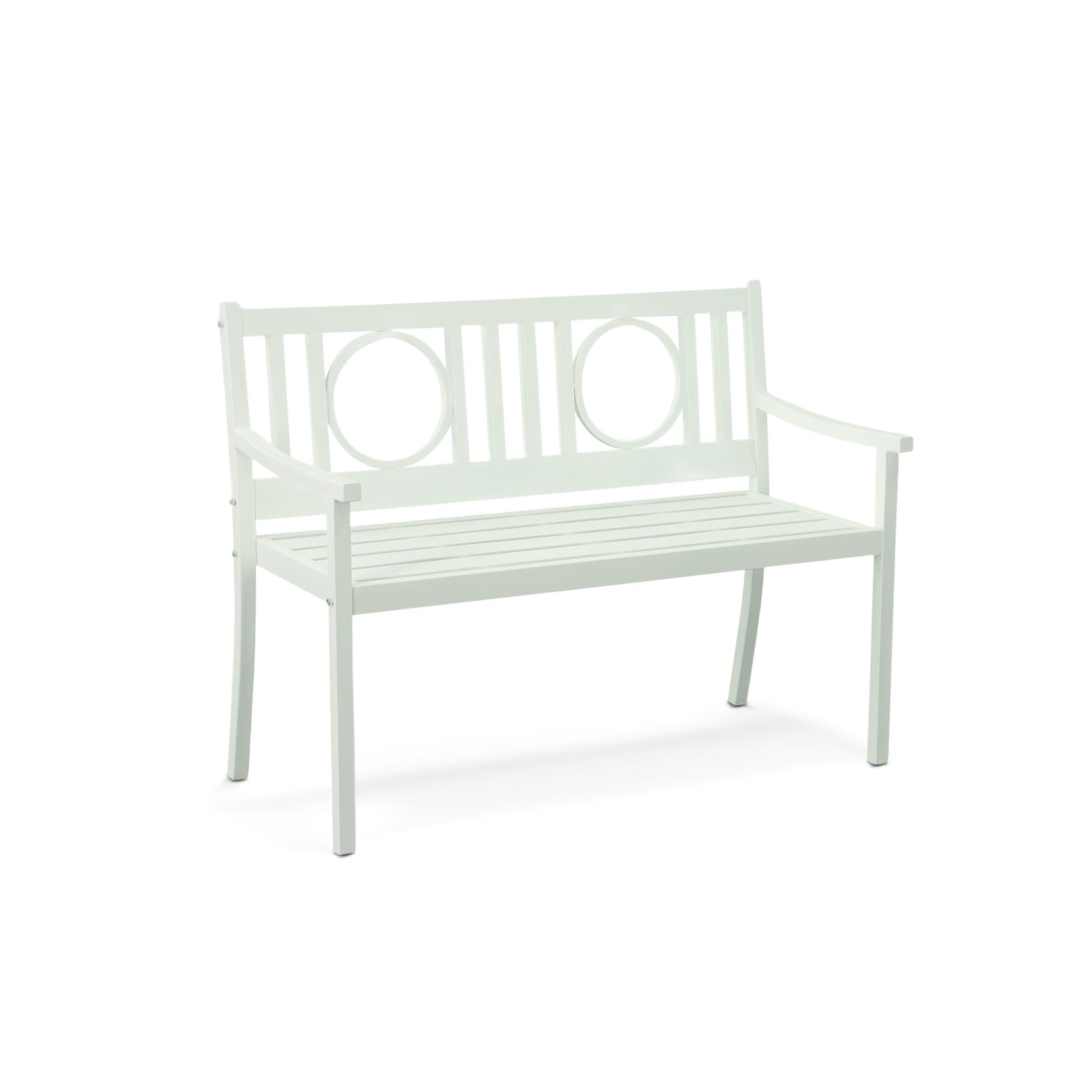 Carolina Cottage MBN4735-WHT Modern White Accent Bench 24-in x 24-in x 35-in
