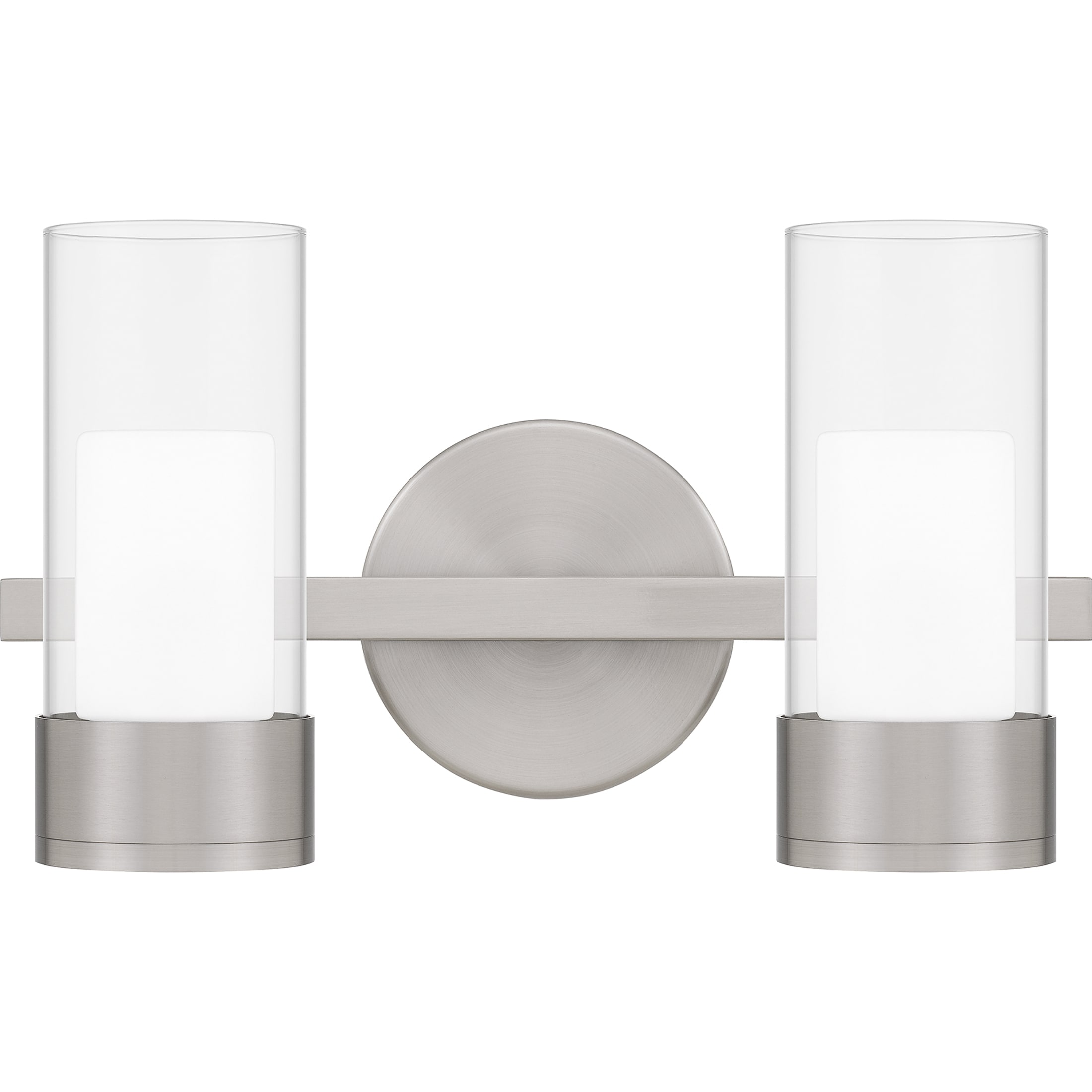 Quoizel PCLOG8614BN Logan 13.5-in 2 -Light Brushed Nickel Integrated LED Traditional Vanity light