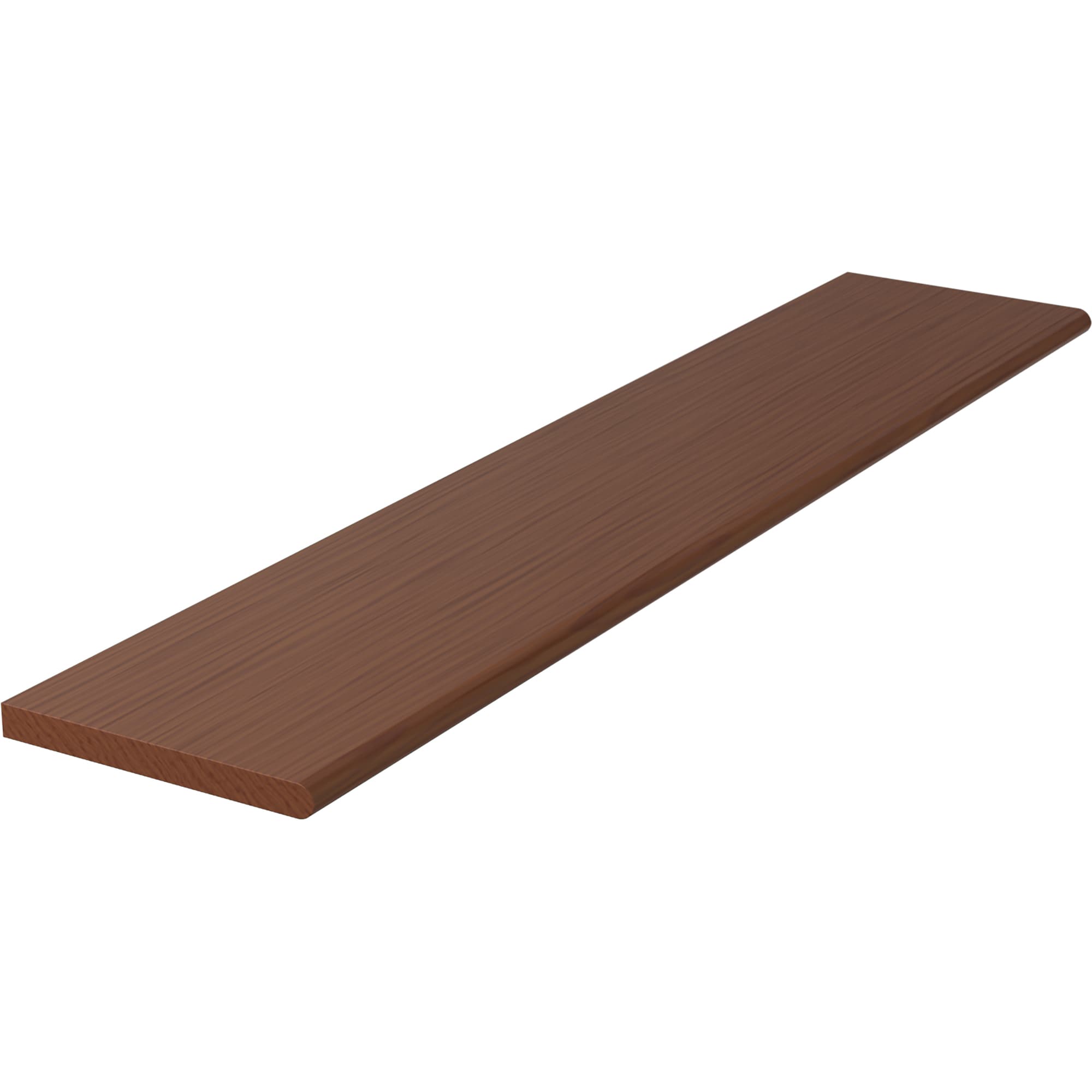 L.J. Smith Stair Systems 807010X48-C 48-in x 10.5-in x 1-in Brown Cherry No return Bullnose Stair Tread