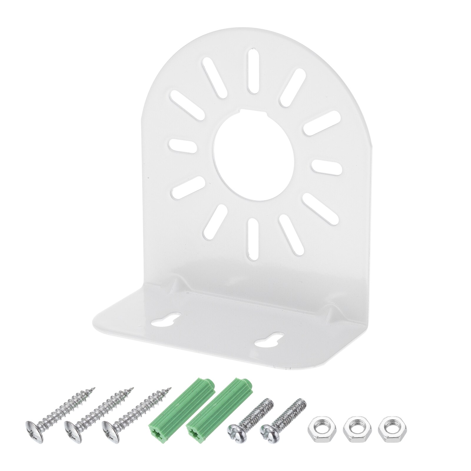 PATIKIL 1 Pack Dome Security Camera Mounting 4.5 Inch Universal L-Shape Dome Right Angle Wall Mounting Bracket Conch Dome Steel Bracket White #S25093000UX6498