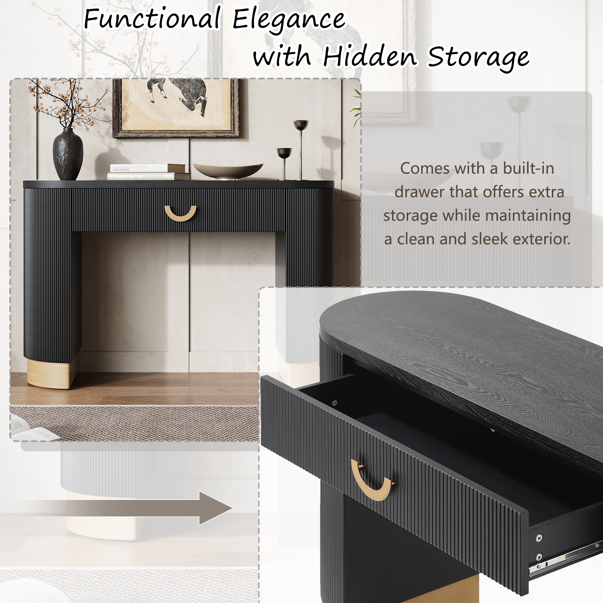 ModernLuxe N760P281361B Console-Sofa-Tables - View #2