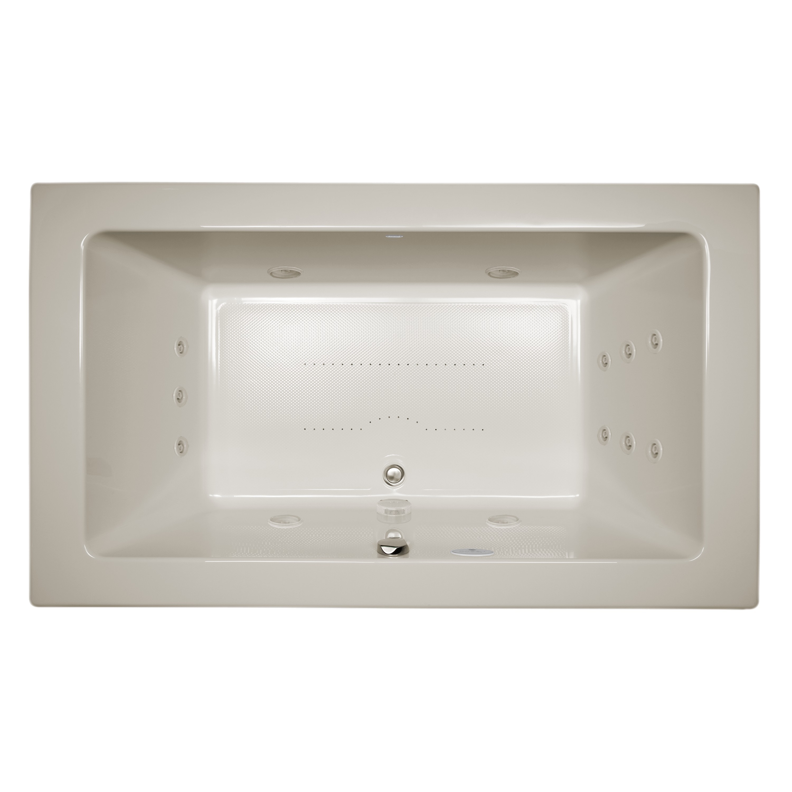 Jacuzzi KX55969 SIA 42-in x 72-in Oyster Acrylic Rectangular Drop-in and undermount Whirlpool and air bath combination tub ( Center Drain )