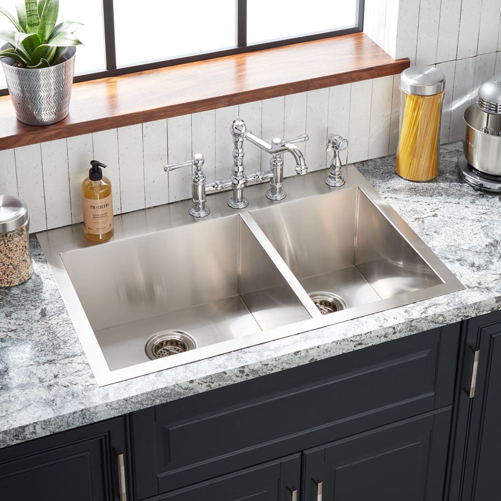 Signature Hardware Sitka Undermount 33-in x 22-in Stainless steel