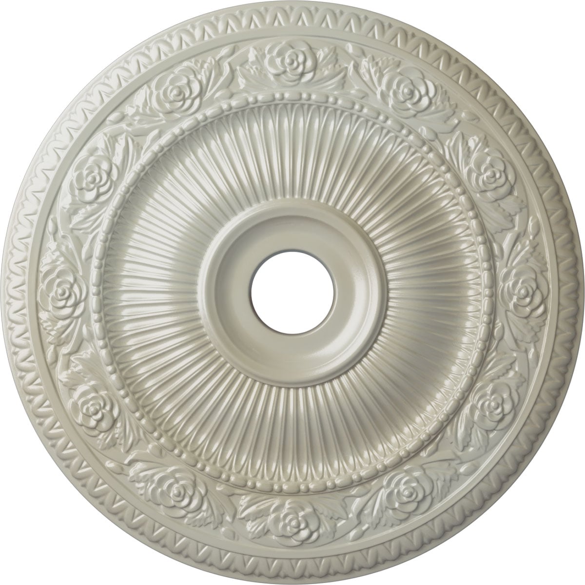 Ekena Millwork CM24LO1FBS Logan 24.25-in W x 24.25-in L Painted Flash Blue Polyurethane Whole Ceiling Medallion