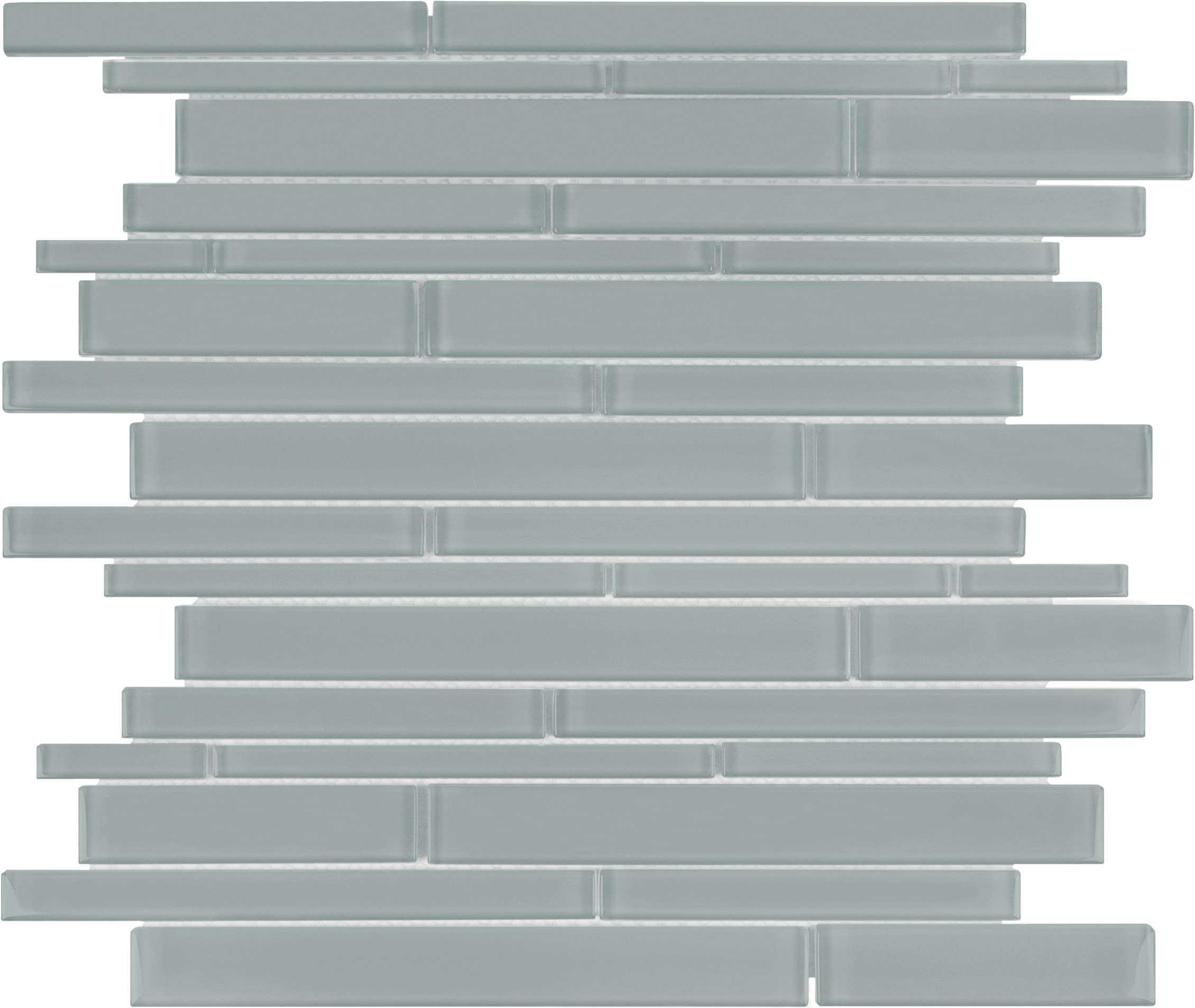 Satori Element Shadow 12-in x 12-in Glossy Glass Linear Mosaic Wall Tile ( 10-sq ft Carton )