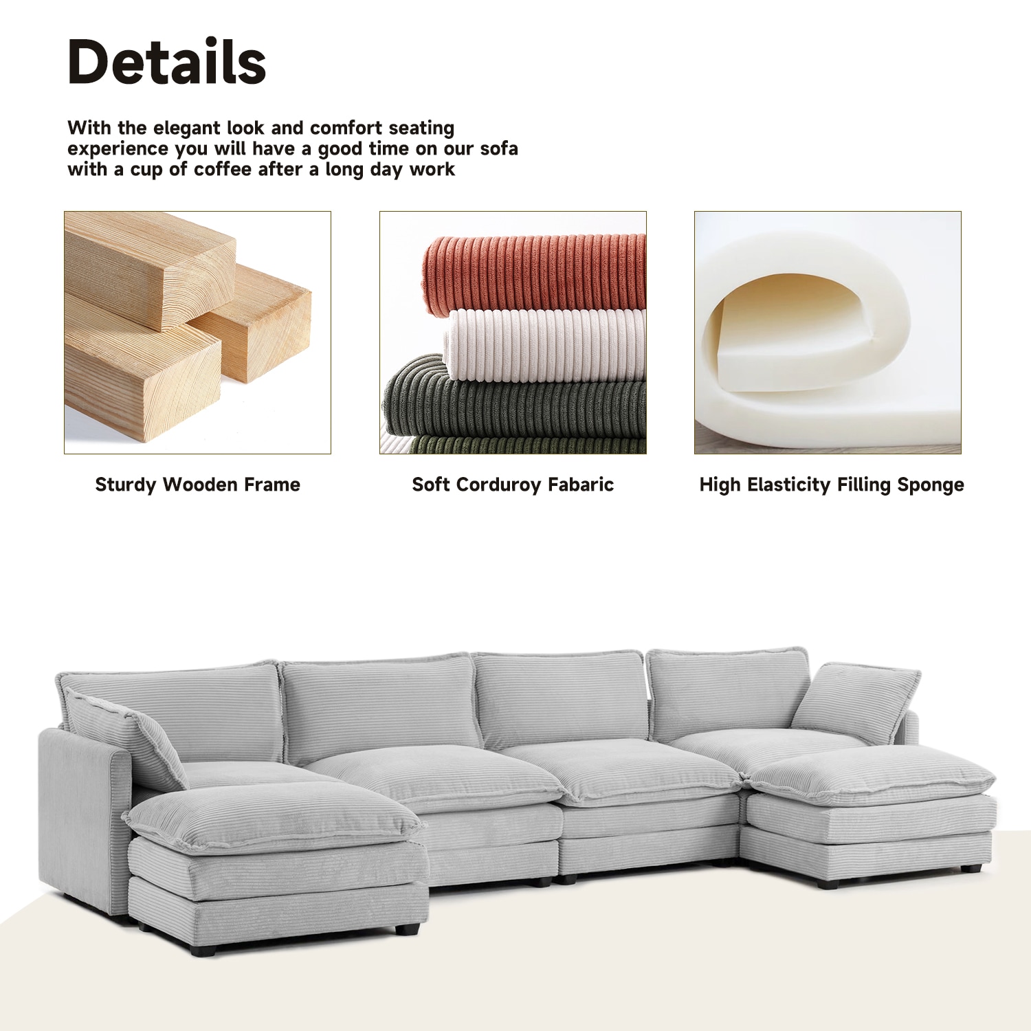 JEAREY JE-DXRZJSF-LG Sofas-Loveseats - View #6