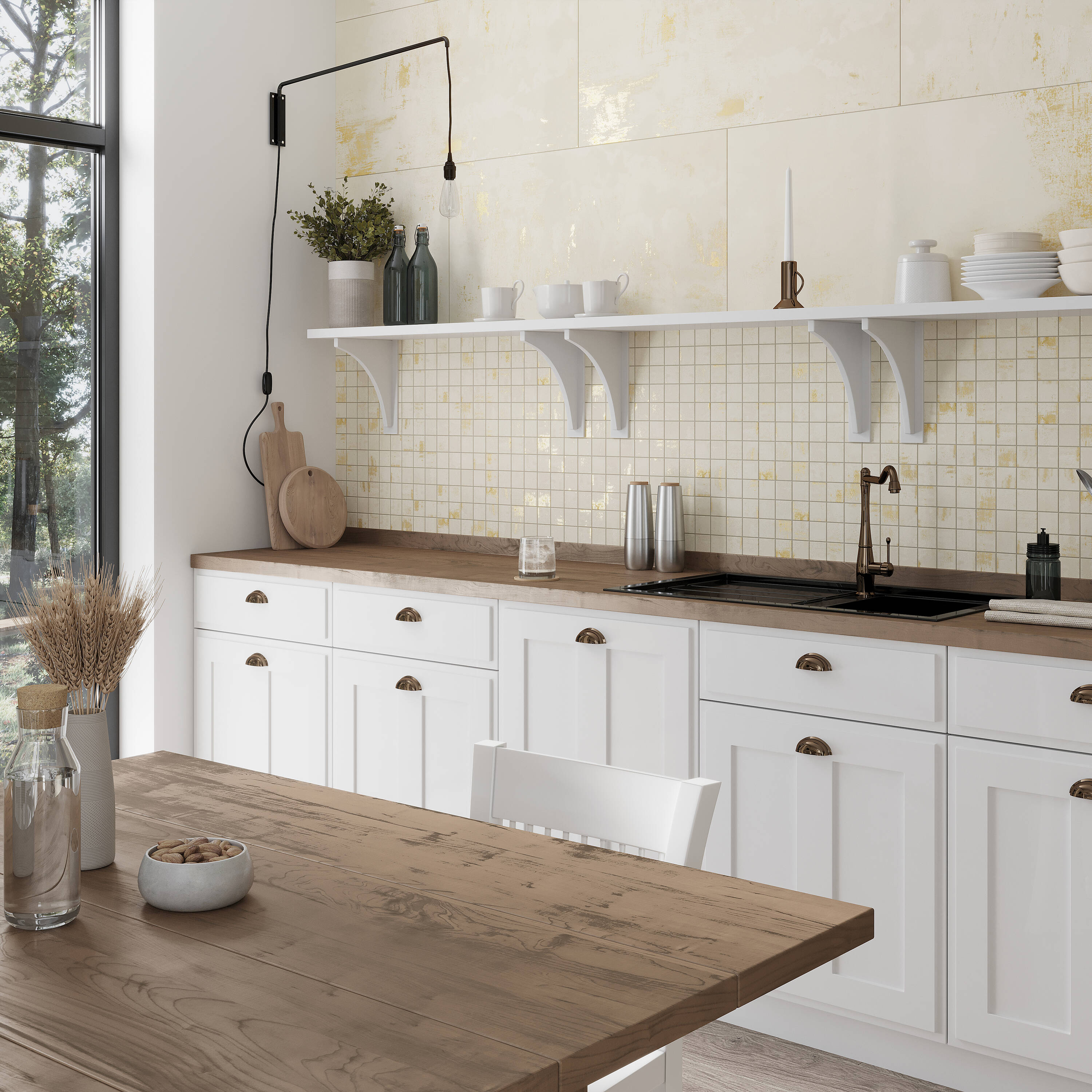 Apollo Tile Aureate Light Beige 11-3/4-in x 11-3/4-in Natural Porcelain Uniform Squares Floor and Wall Tile (7.62-sq. ft/ Carton)