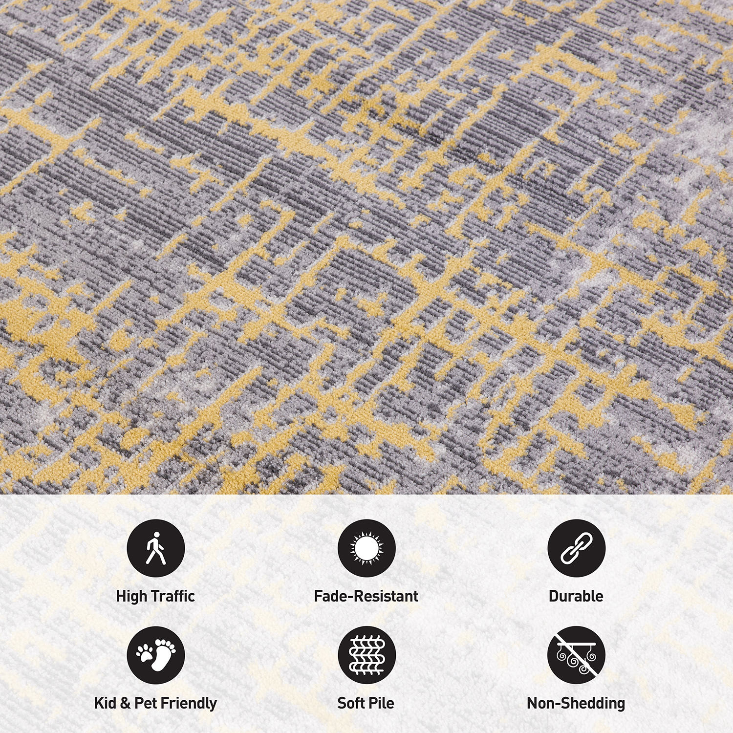 World Rug Gallery 394YELLOW5X7 rugs - View #5