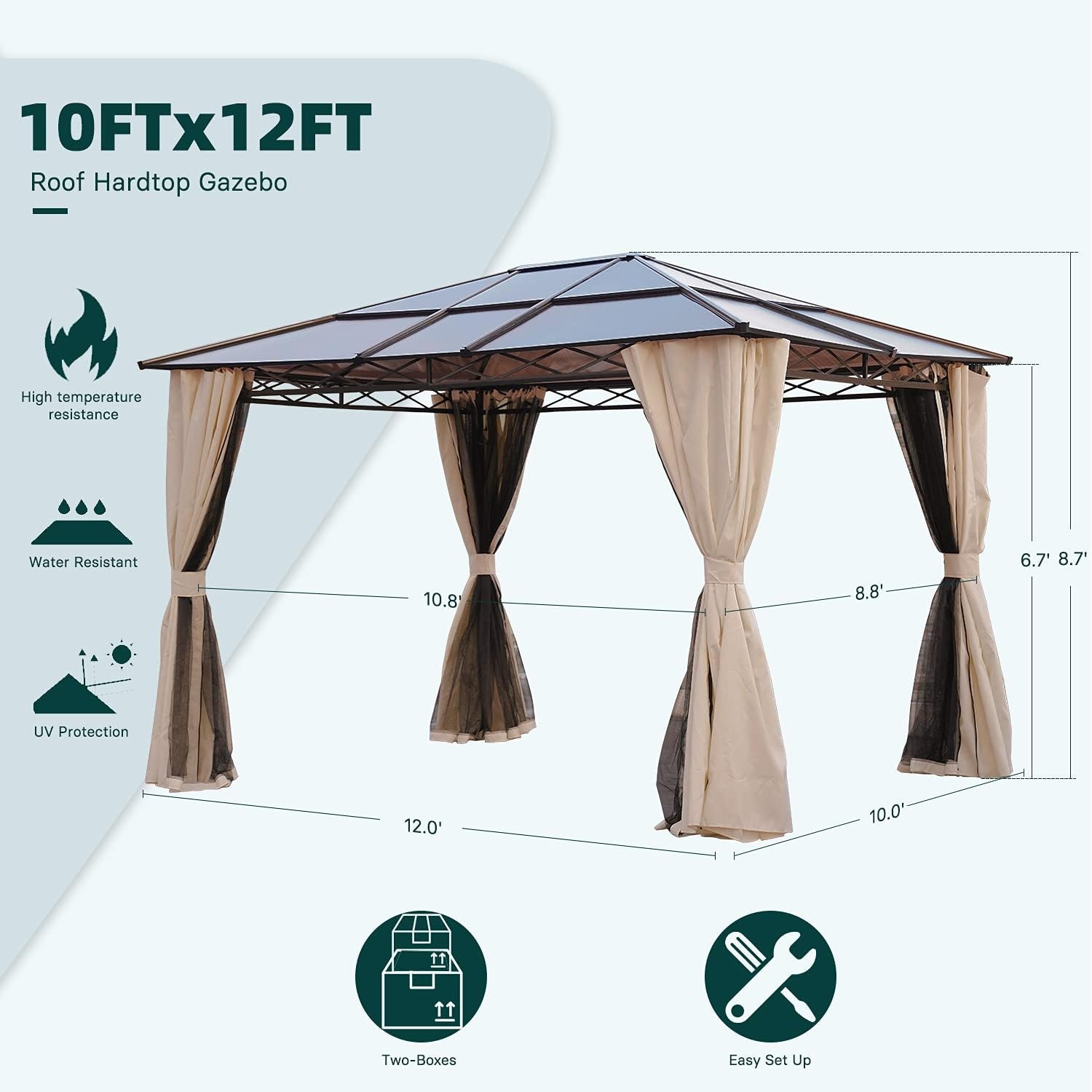 Mondawe MA-TPWF139BG Wood-Resin-Gazebos - View #6