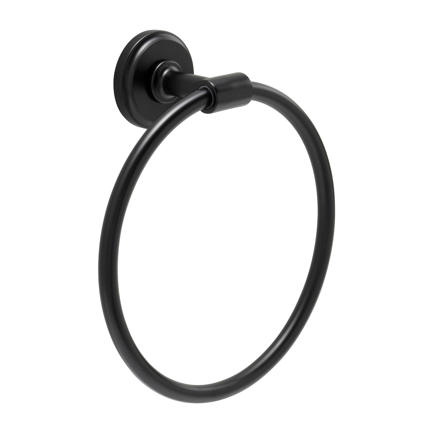 Hickory Hardware H079278-MB Piper Matte Black Wall mount Single Towel Ring