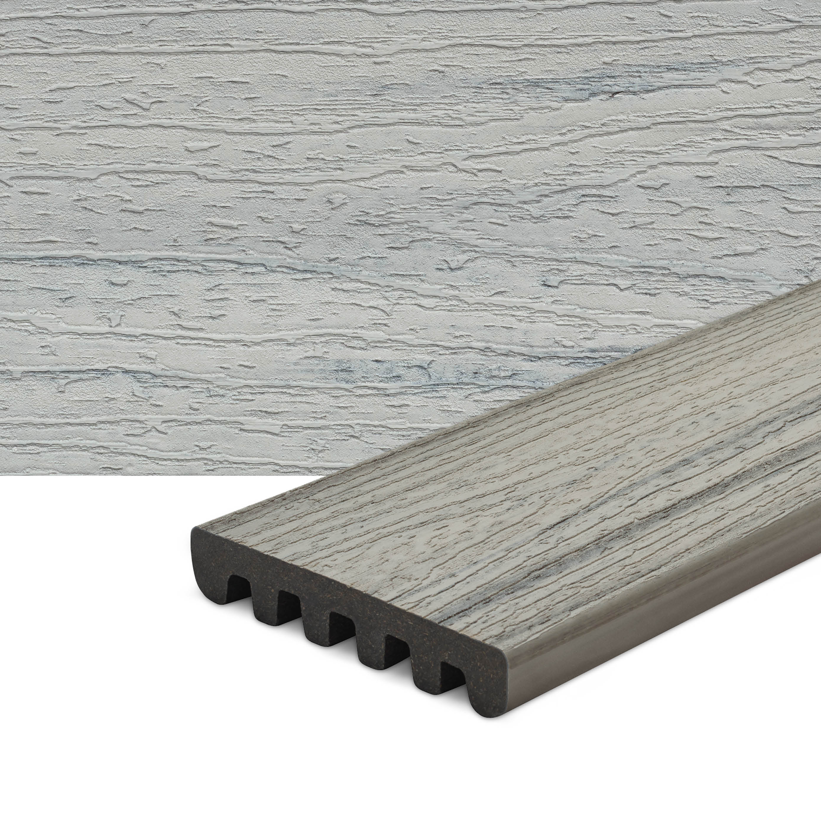 Trex FW010620E2S01 Enhance Naturals 1-in x 6-in x 20-ft Foggy Wharf Square Composite Deck board