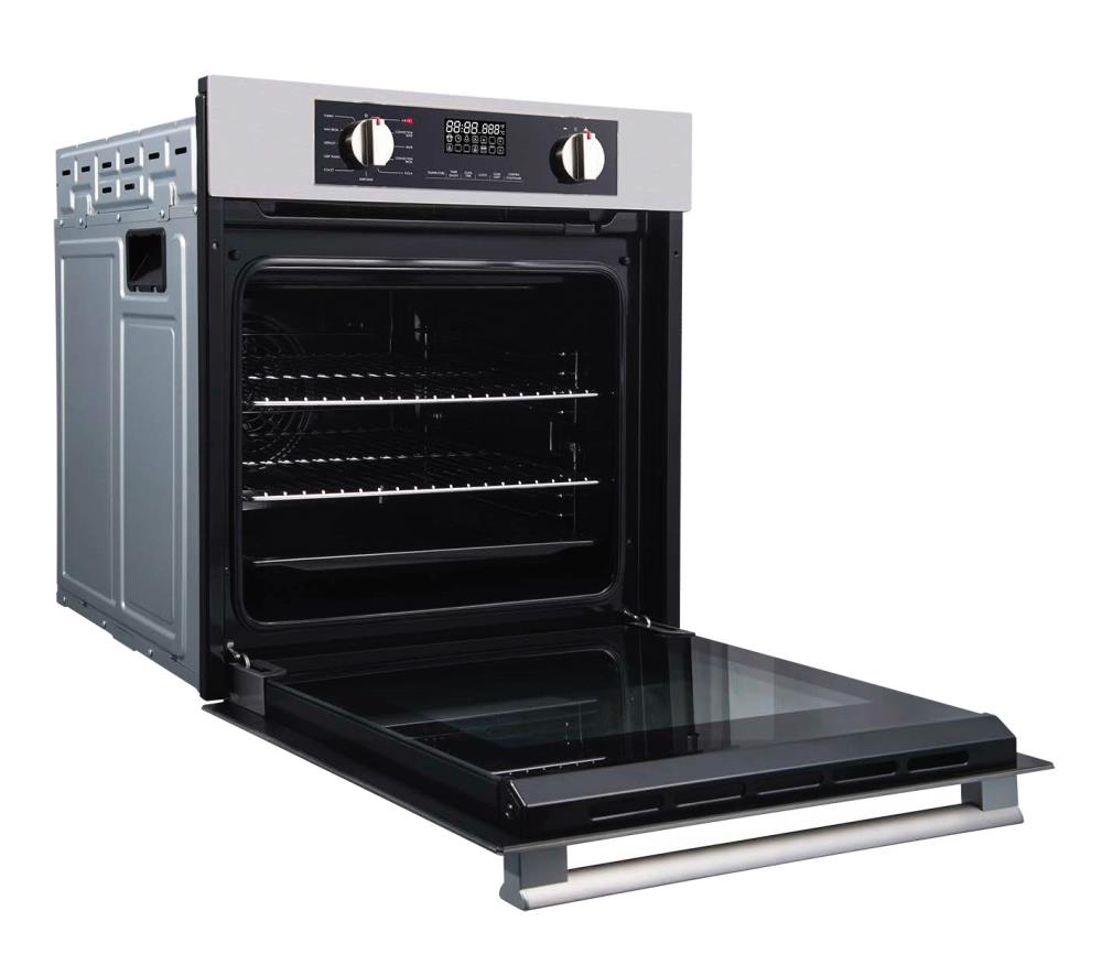 Cosmo 24-in Single Electric Wall Oven True Convection (Stainless Steel)