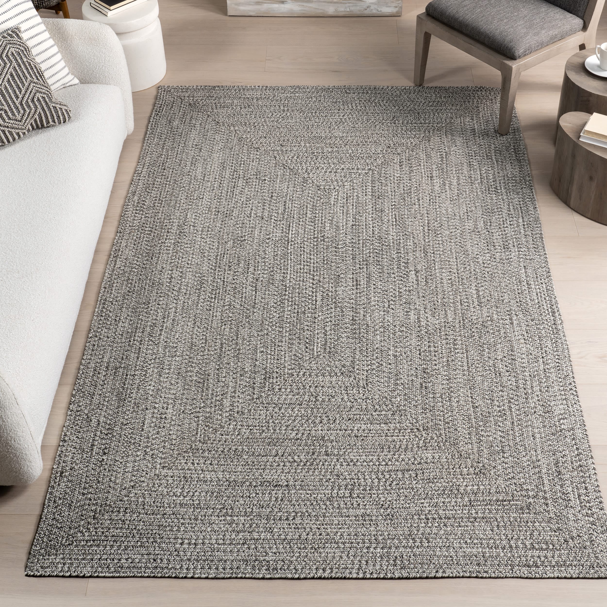 nuLOOM HJFV01C-12018 Festival 12 x 18 (ft) Loomed Polypropylene Salt And Pepper Rectangular Indoor/Outdoor Solid Area rug