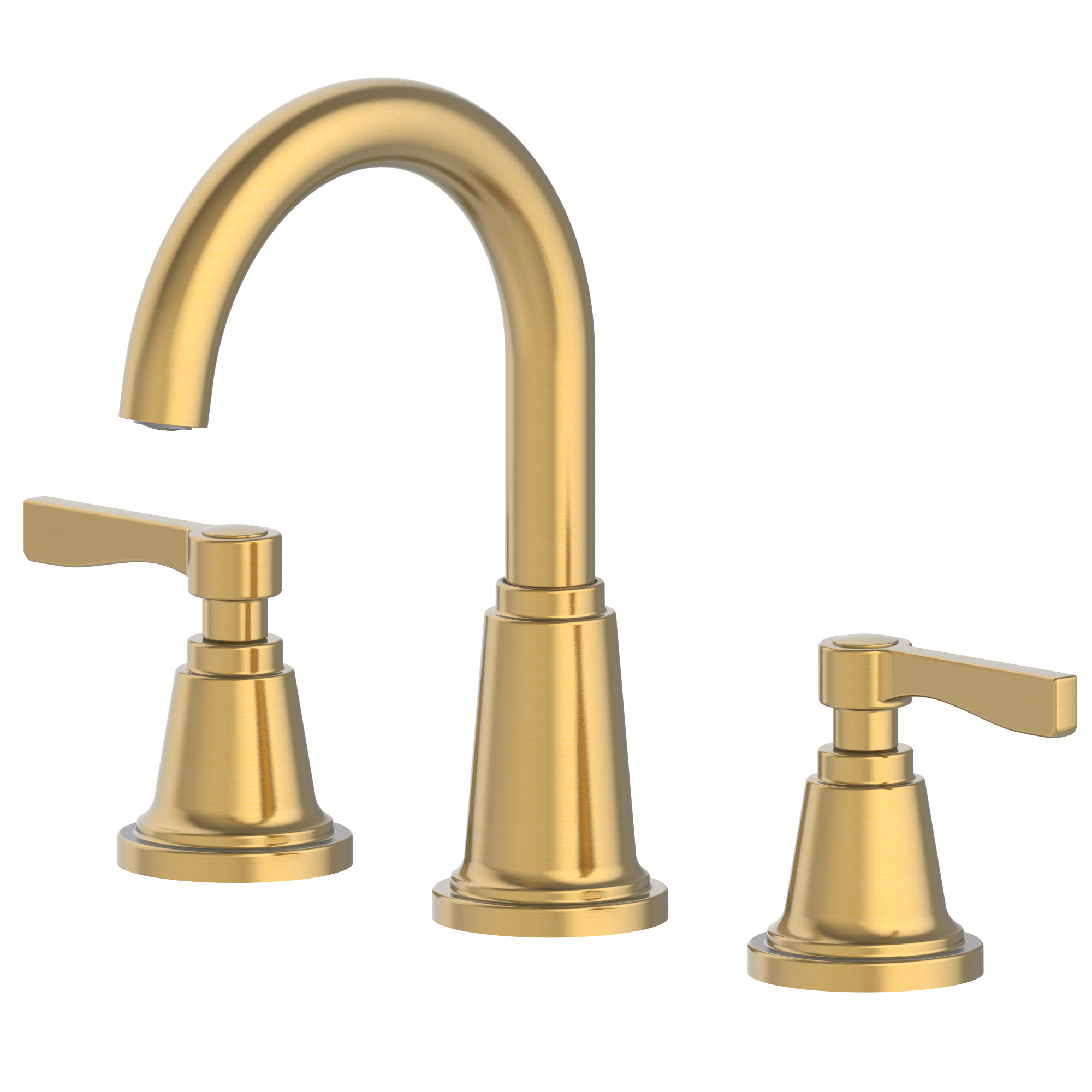 allen + roth Townley Brushed Gold Widespread 2-Handle WaterSense Mid-arc Residential Handle Bathroom Sink Faucet with Drain and Deck Plate
