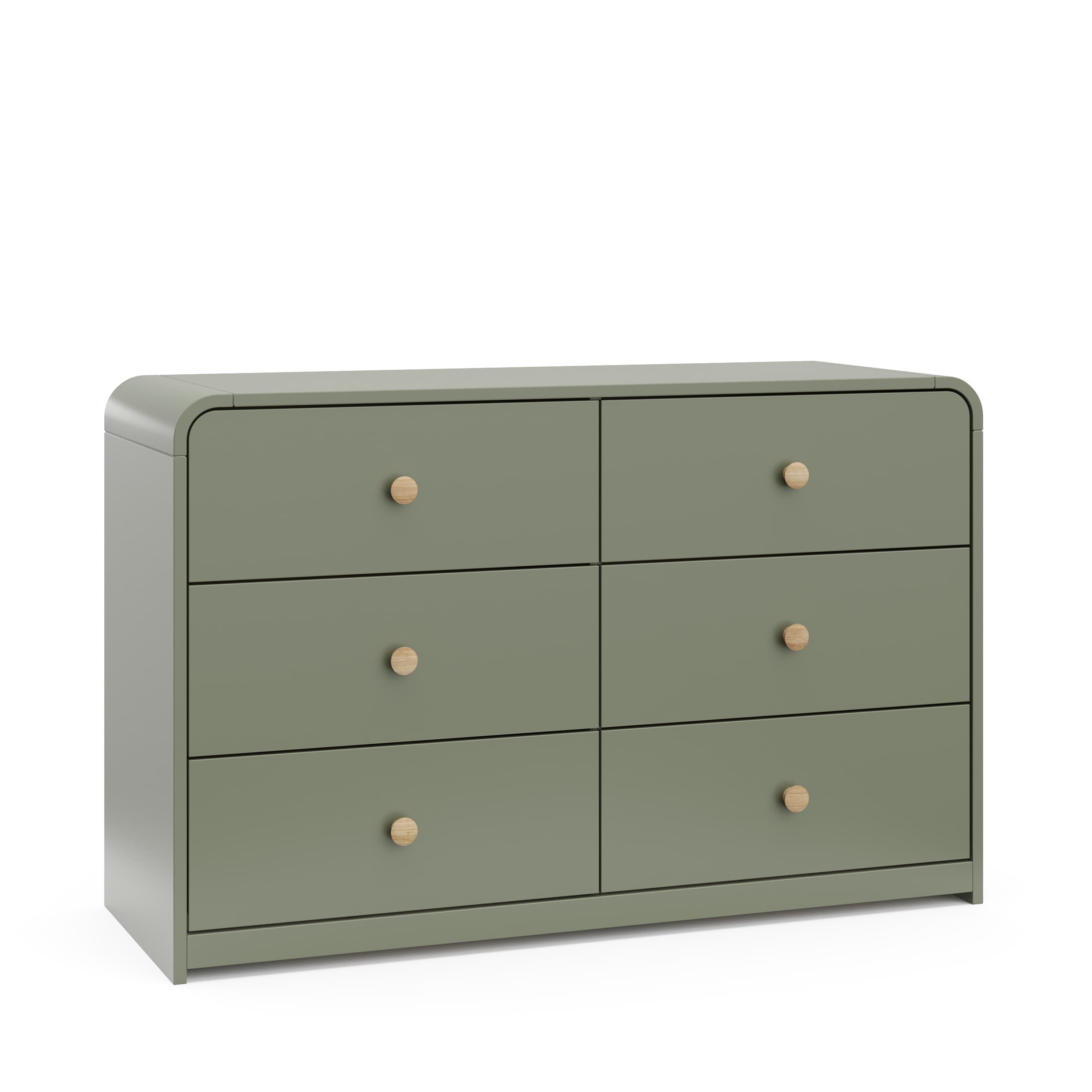 Storkcraft 03766-15A Santos Olive Pine 6 -Drawer Standard dresser