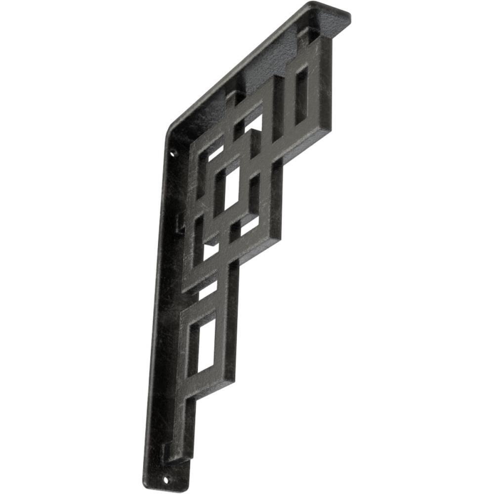 Ekena Millwork BKTM01X07X10SERASV Eris 7.5-in x 1.5-in x 10-in Gray Wrought iron Mounting bracket