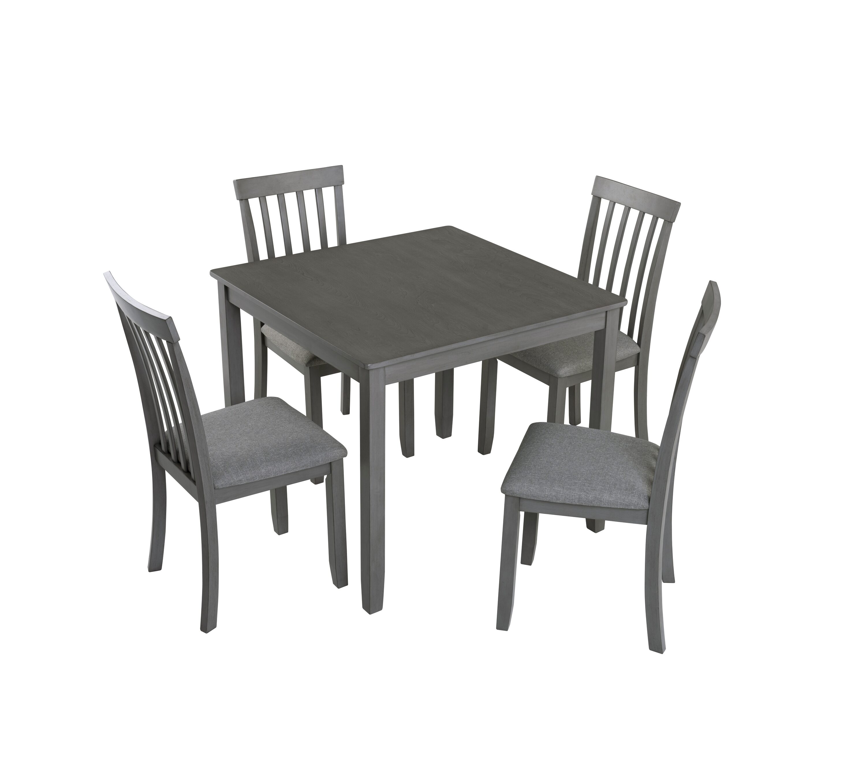 Siavonce XH00022 Gray Contemporary/Modern Dining Room Set with Square Table ( Seats 4 )