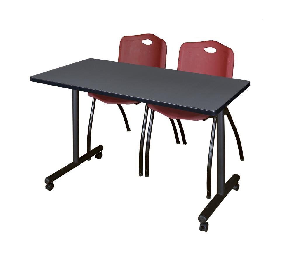 Regency MKTRCC4824GY47BY Training Gray 4-Person Training Table (48-in W x 29-in H)