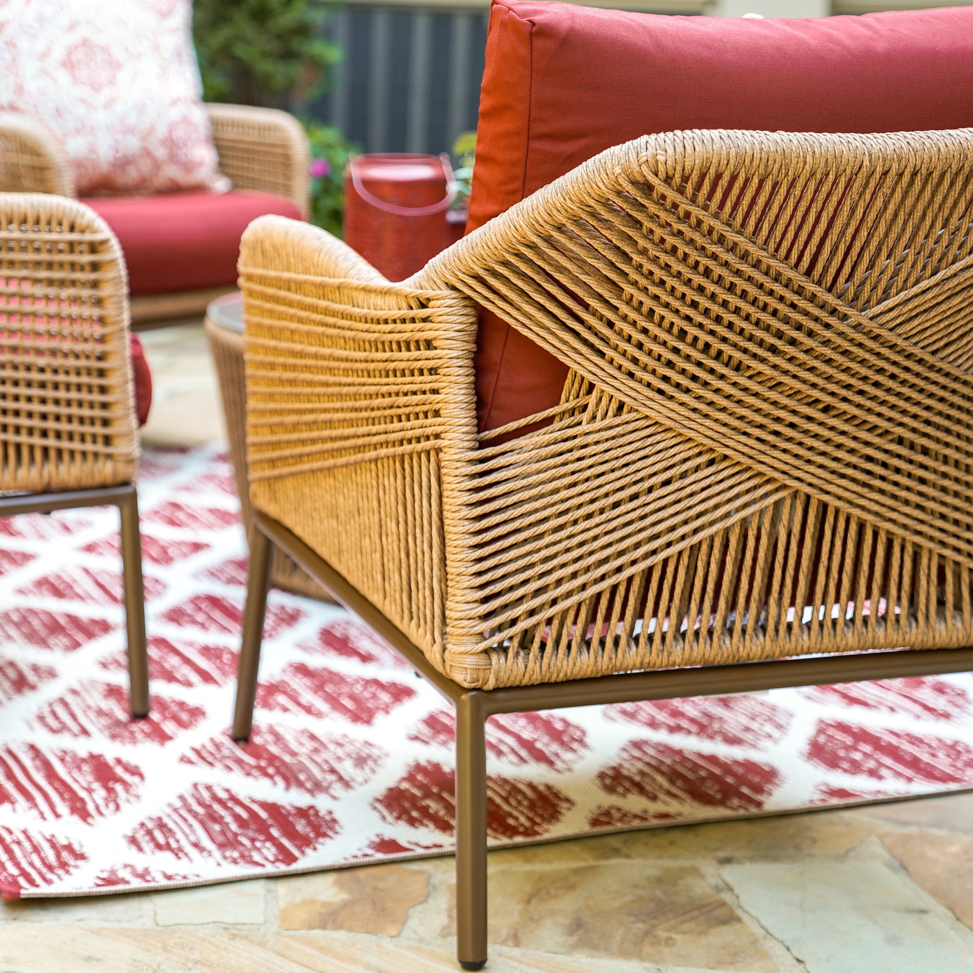 Leisure Made 199625-RED Patio-Conversation-Sets - View #3