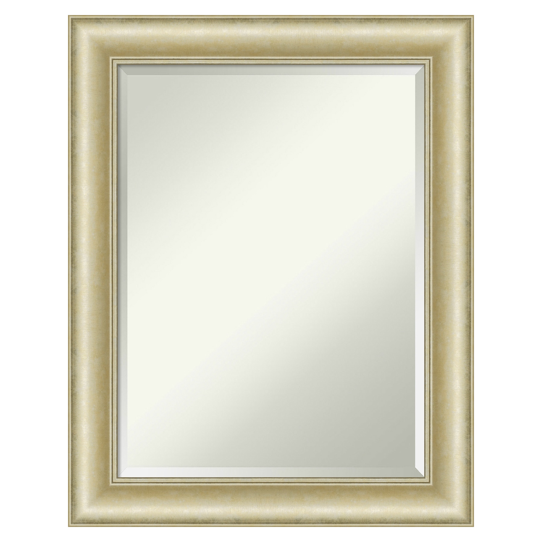 Amanti Art DSW4593086 Textured 23.0-in x 29.0-in Framed Rectangle Bathroom Vanity Mirror ( Brushed Gold )