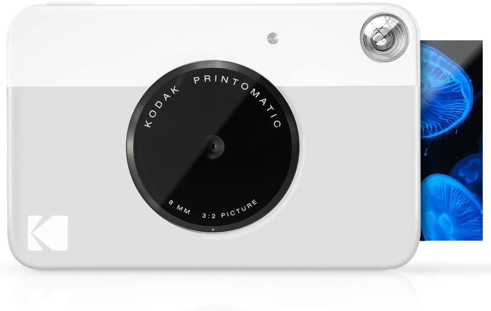 KODAK Printomatic Digital Instant Print Camera - Full Color Prints On Zink  2x3 Sticky-Backed Photo Paper (Black) Print Memories Instantly Black Camera