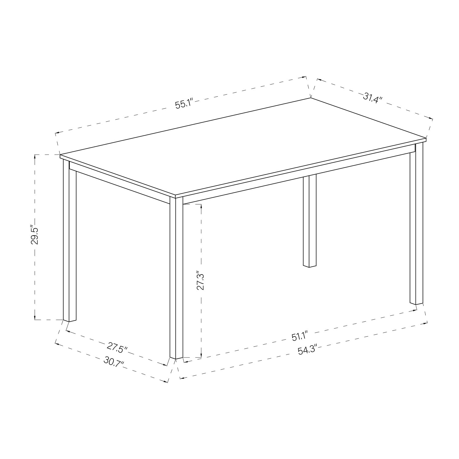 Mondawe OR-30054-GP Dining-Tables - View #8