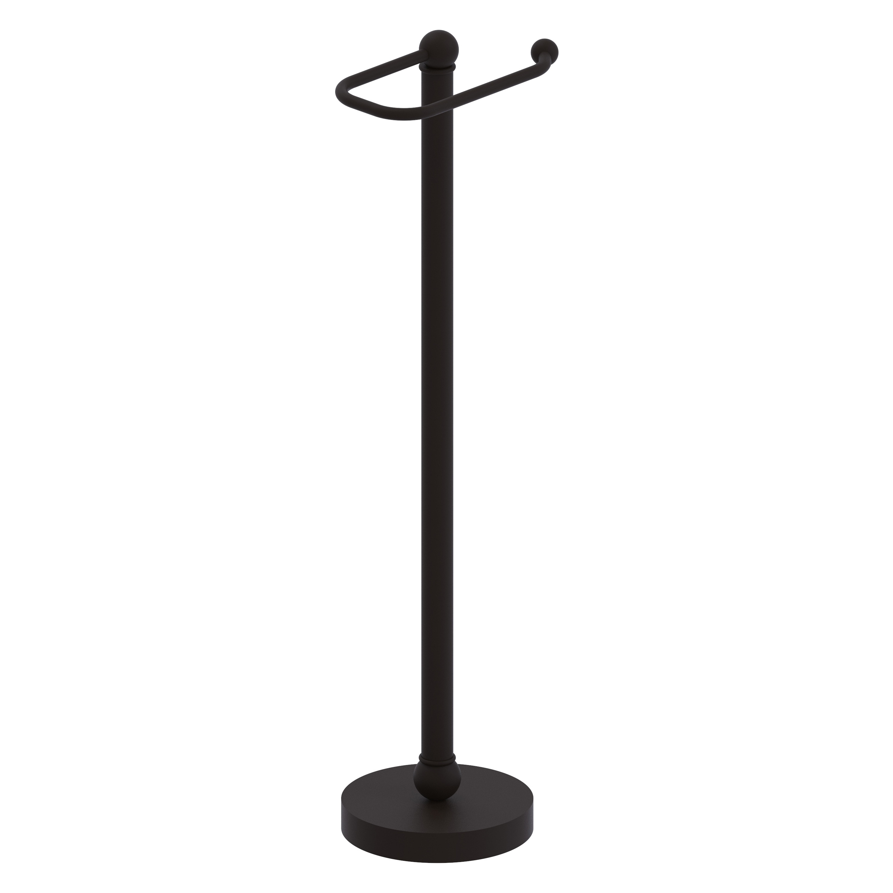 Allied Brass GL-39-ORB Oil-rubbed Bronze Freestanding Single post Toilet Paper Holder 1 -Rolls with Storage
