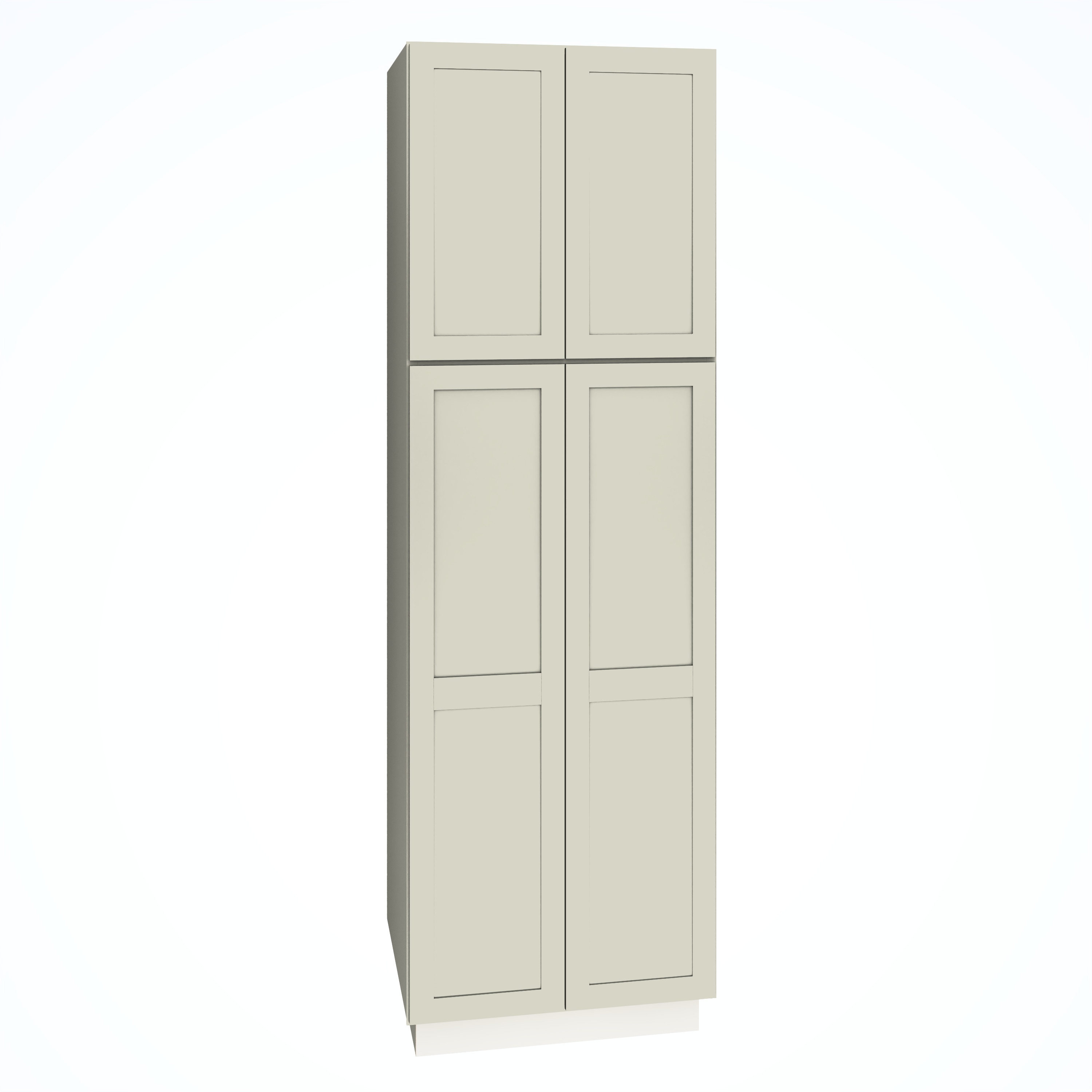 Diamond Express 61D-U248424 Jamestown 24-in W x 84-in H x 24-in D Icy Avalanche Pantry Fully assembled Plywood Cabinet (Recessed Panel Shaker)
