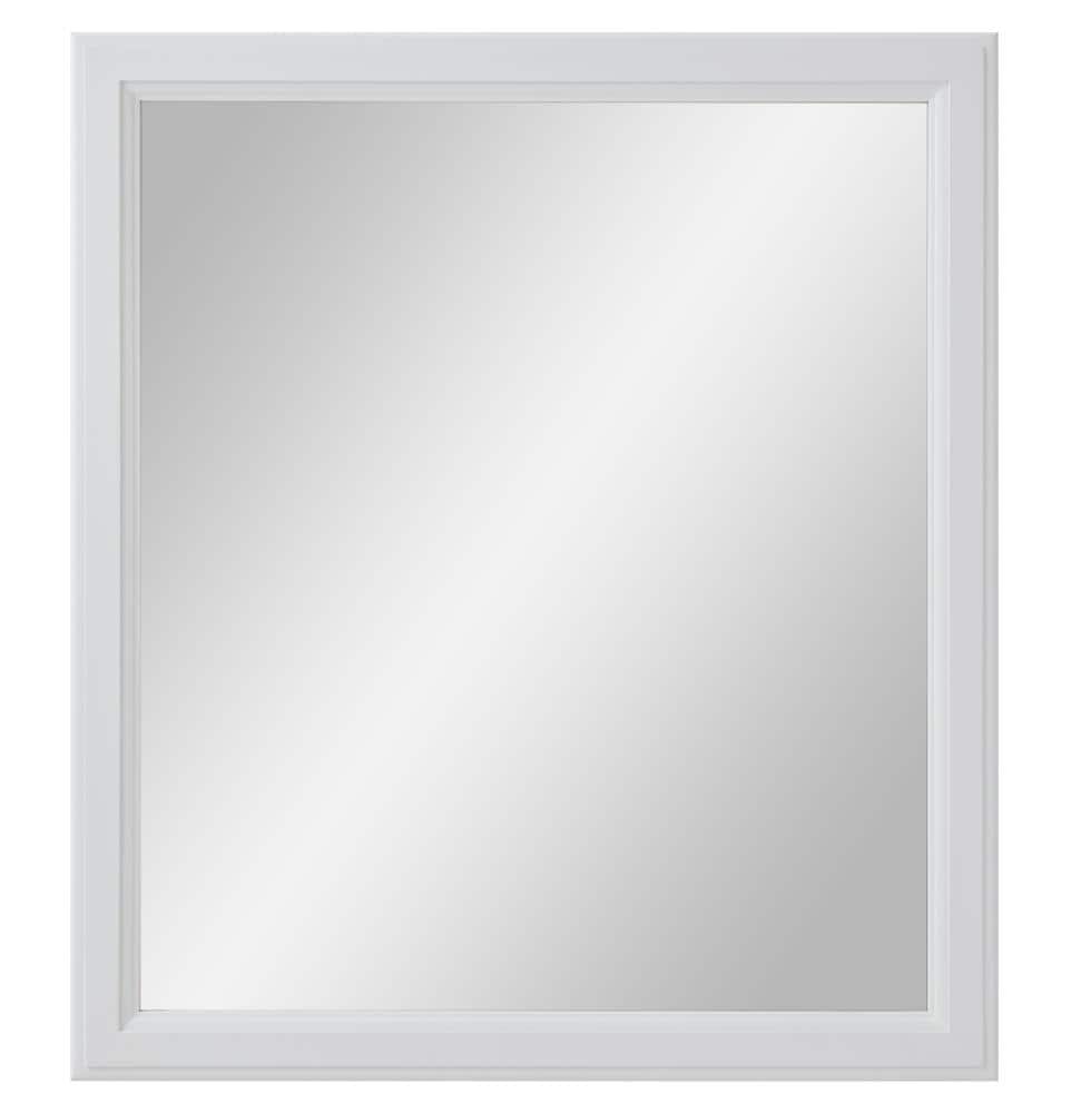 Diamond FreshFit 39D VM3034 Calhoun 30-in x 34-in Framed Rectangular Bathroom Vanity Mirror ( White )