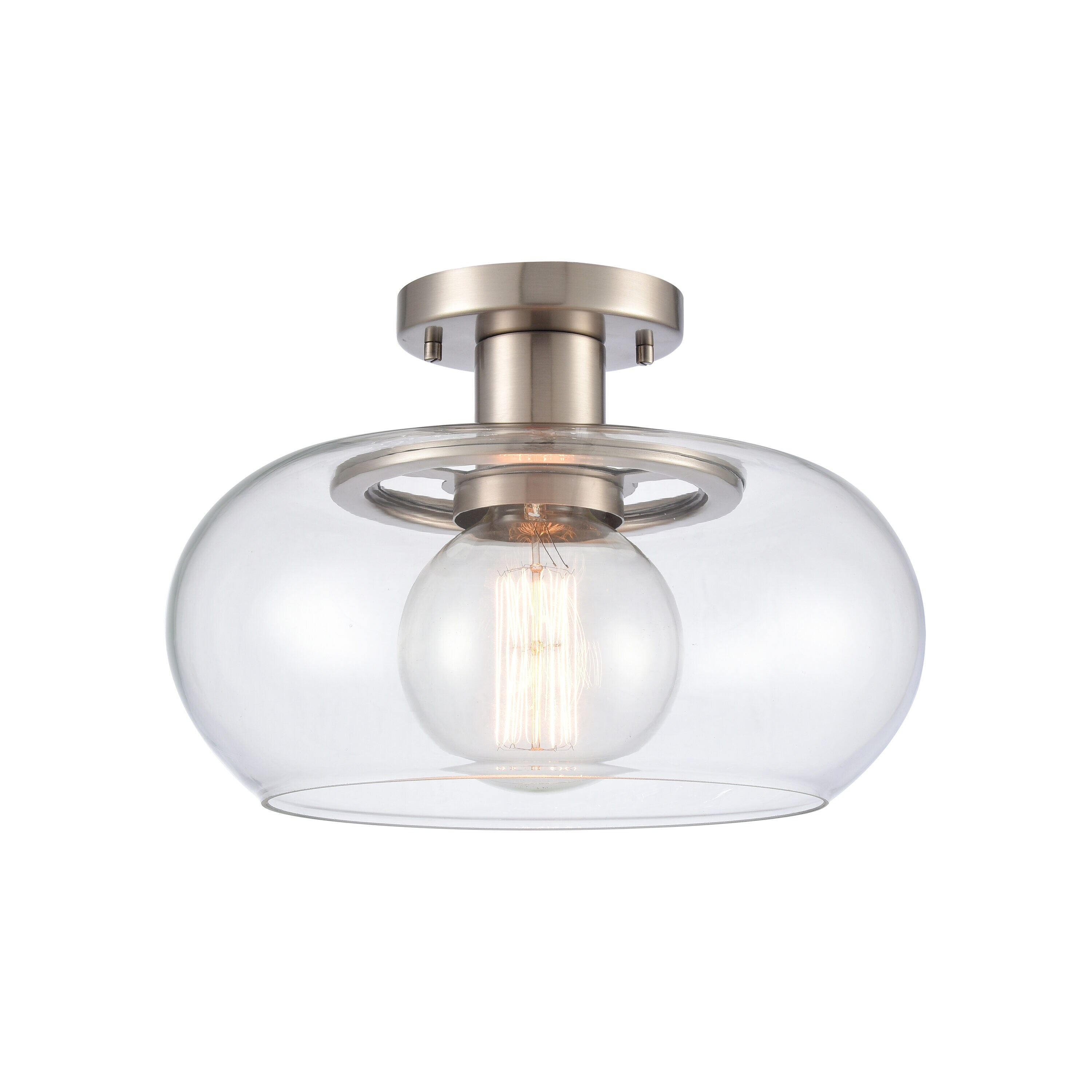 Westmore by ELK Lighting LW-202302010222 Chandler 1 -Light 13-in Antique Nickel Semi Flush Mount Light