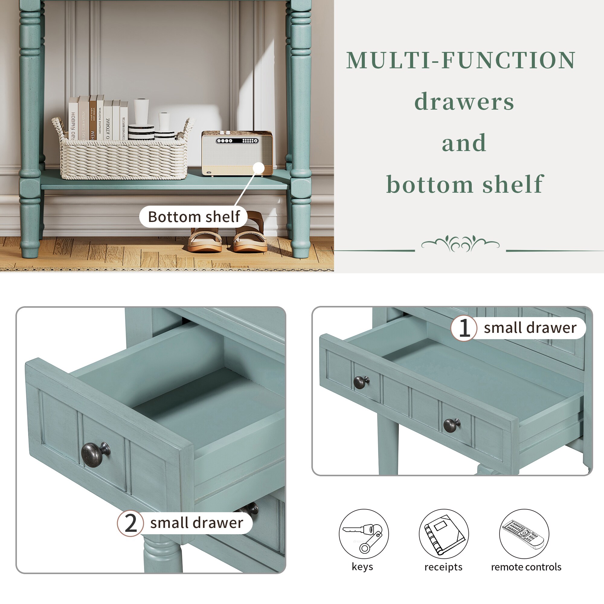 SINOFURN SYA330168BL Console-Sofa-Tables - View #10